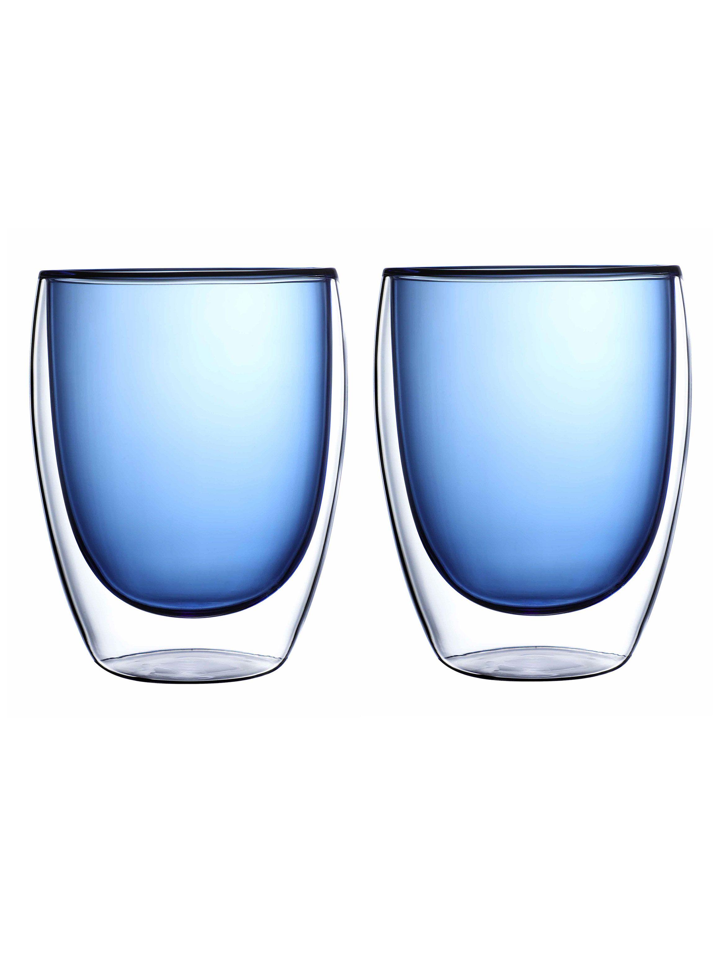 Set 2 Tazas Doble Pared Azul Bolonia 350 ml-0