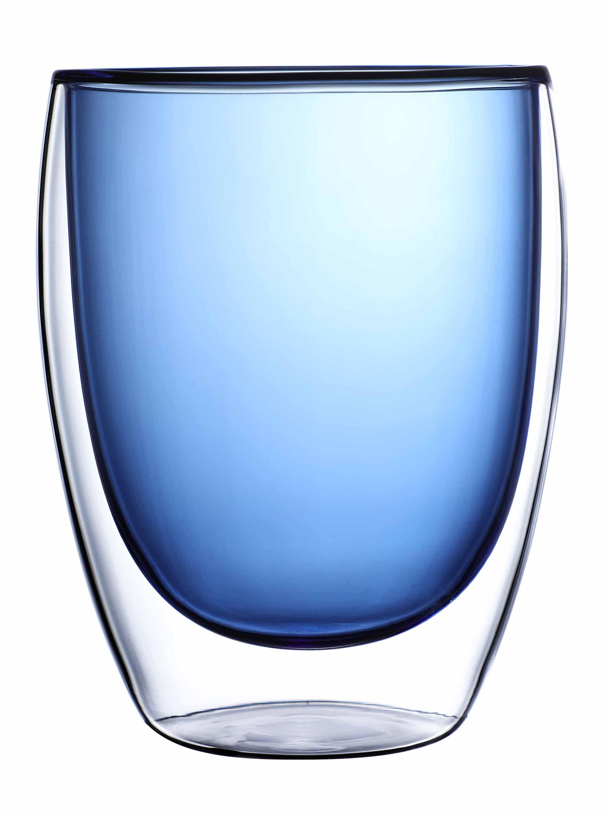 Set 2 Tazas Doble Pared Azul Bolonia 350 ml-1