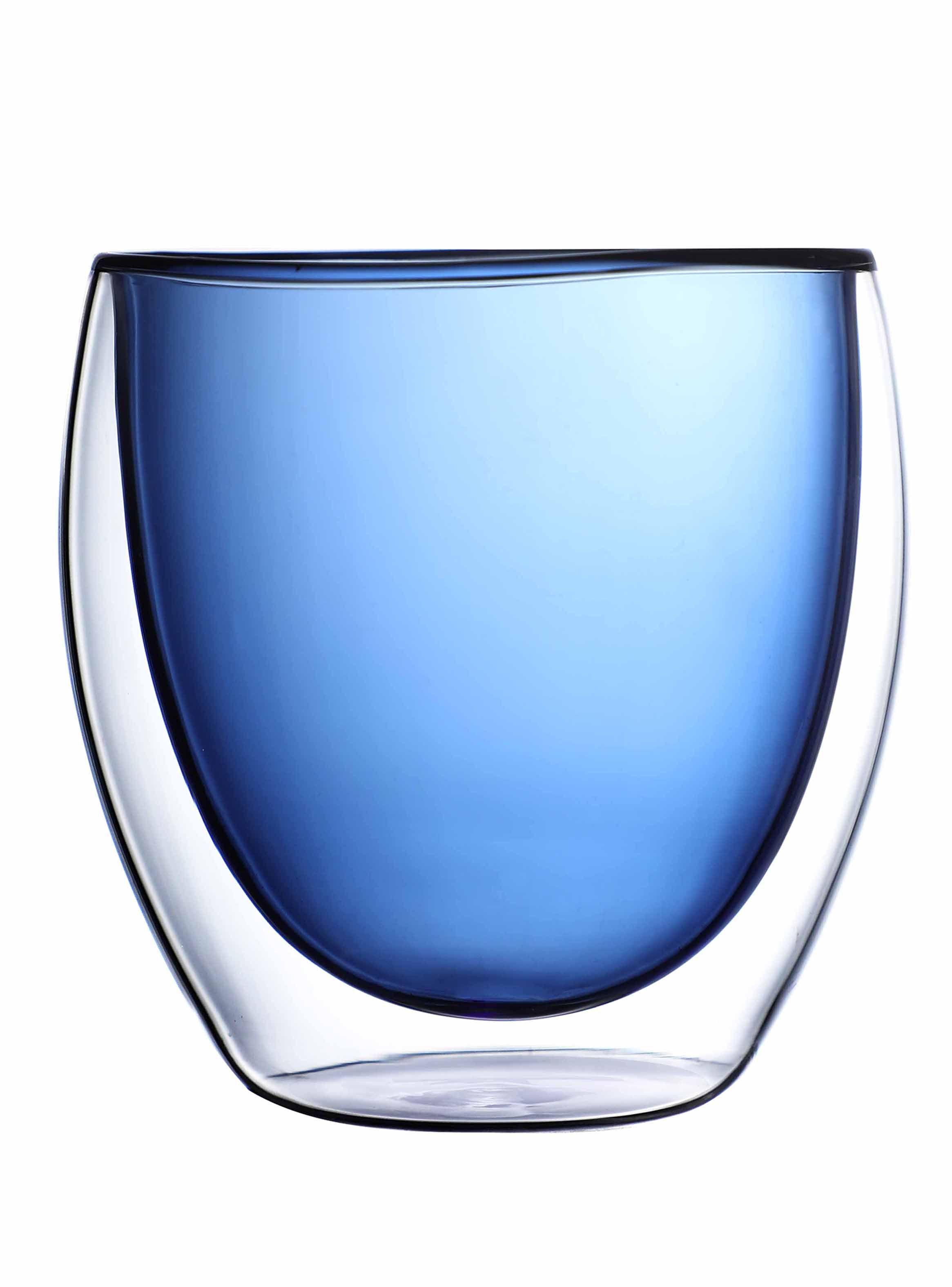 Set 2 Tazas Doble Pared Azul Nápoles 250 ml-1