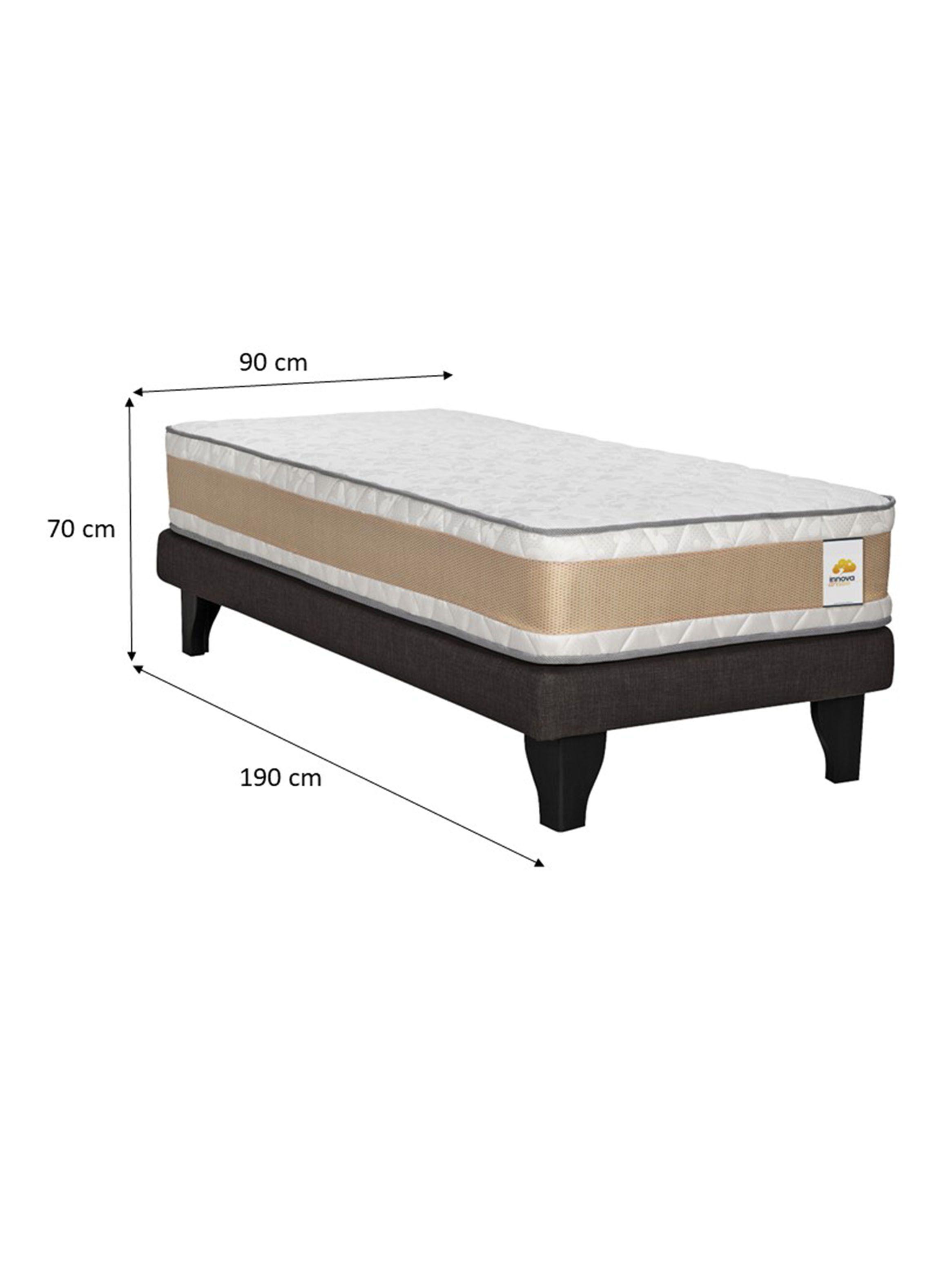 Cama Europea Premium 1 Plazas Beige-1