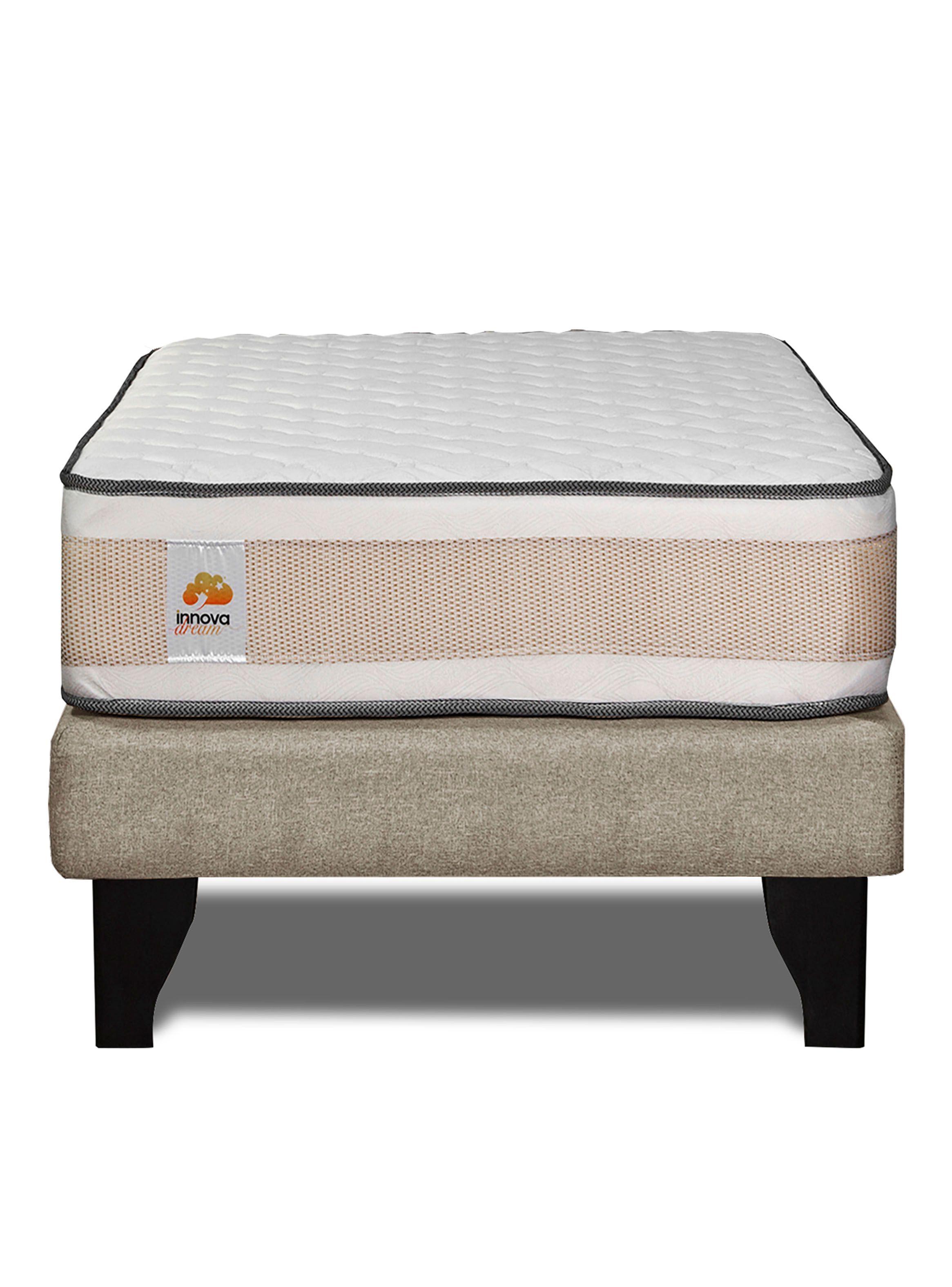 Cama Europea Premium 1 Plazas Beige-2