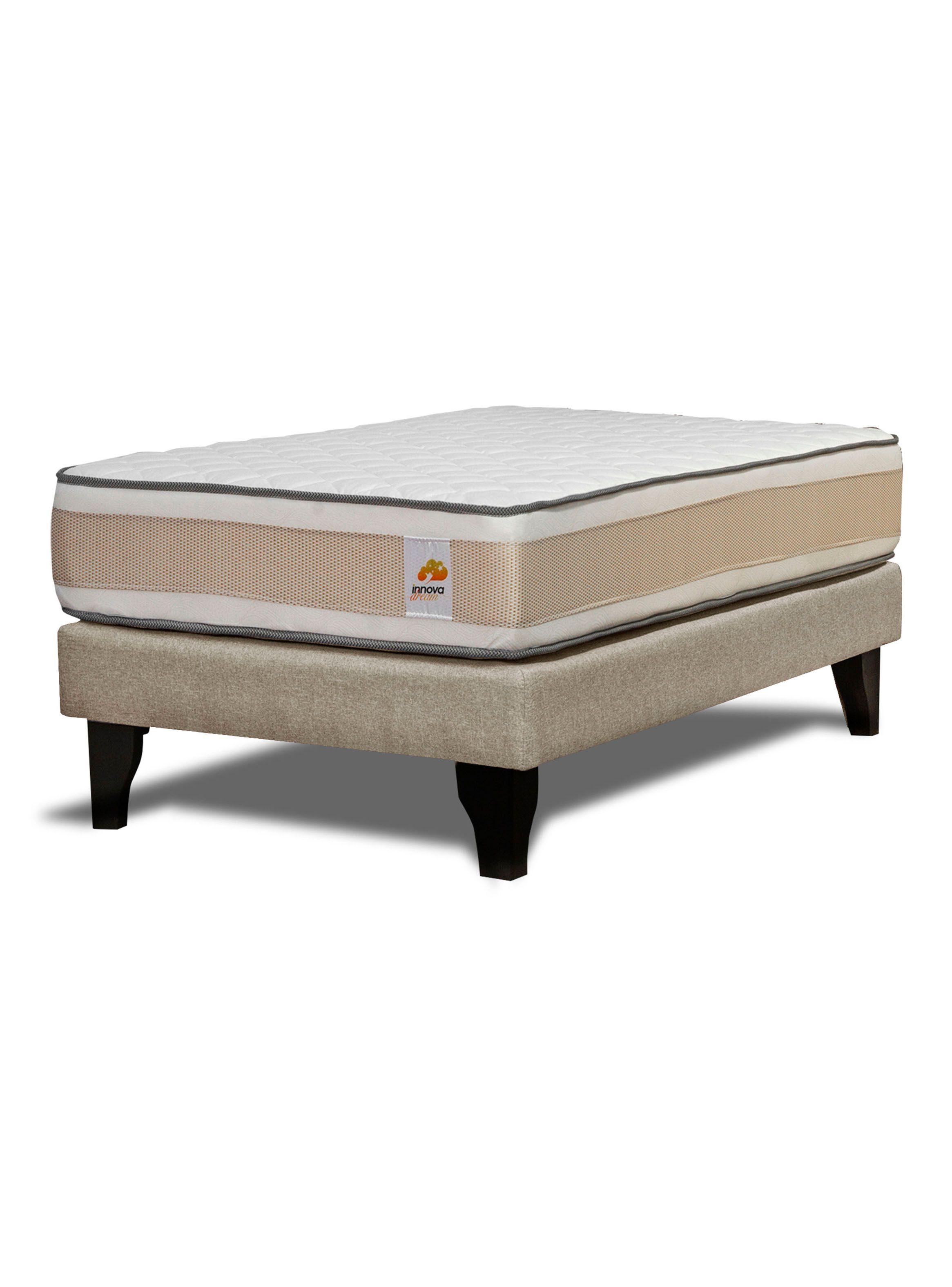 Cama Europea Premium 1 Plazas Beige-0