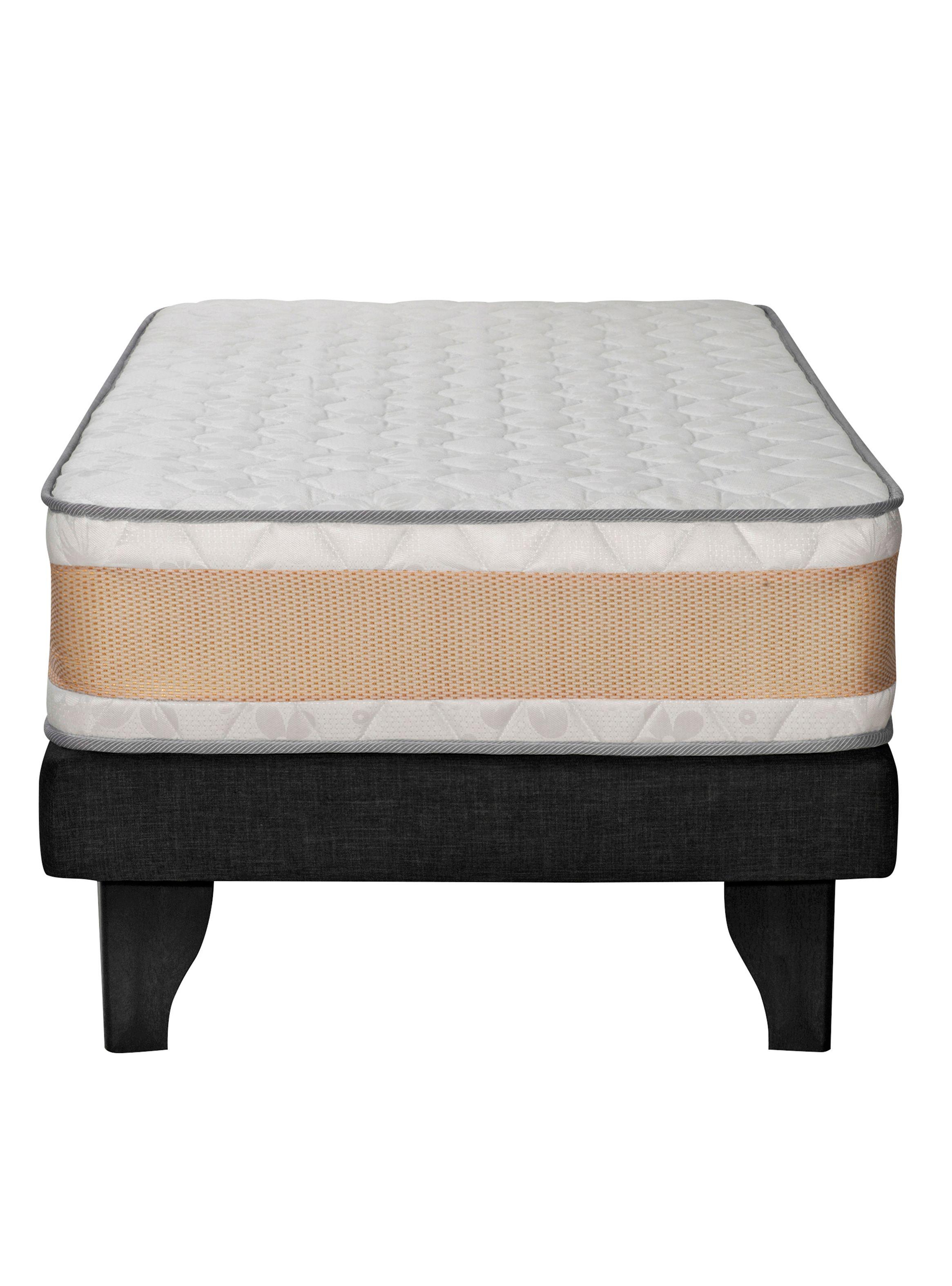 Cama Europea Premium 1 Plaza Negro-0
