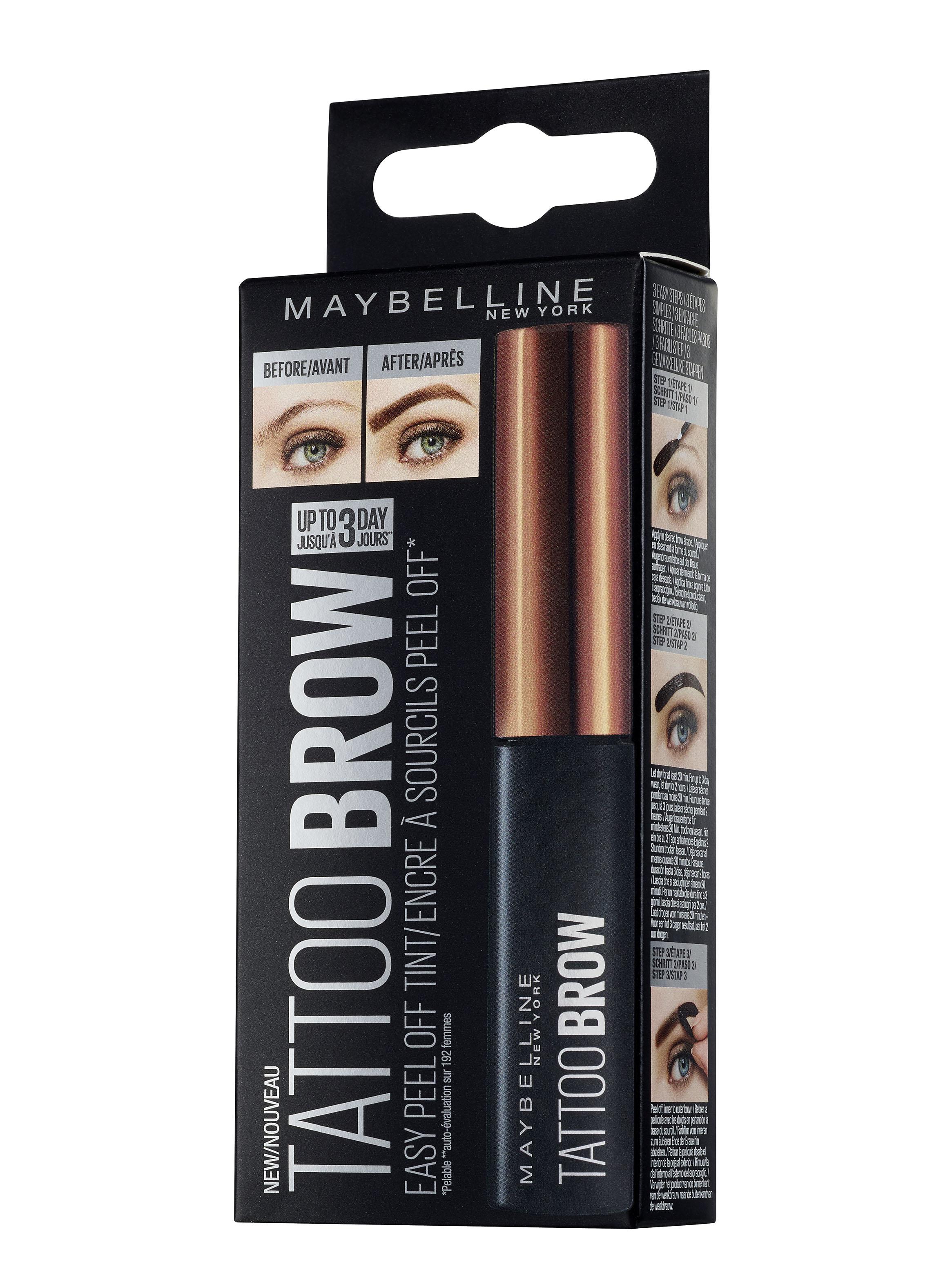 Gel Cejas Brow Tattoo Peel Off Maybelline-4