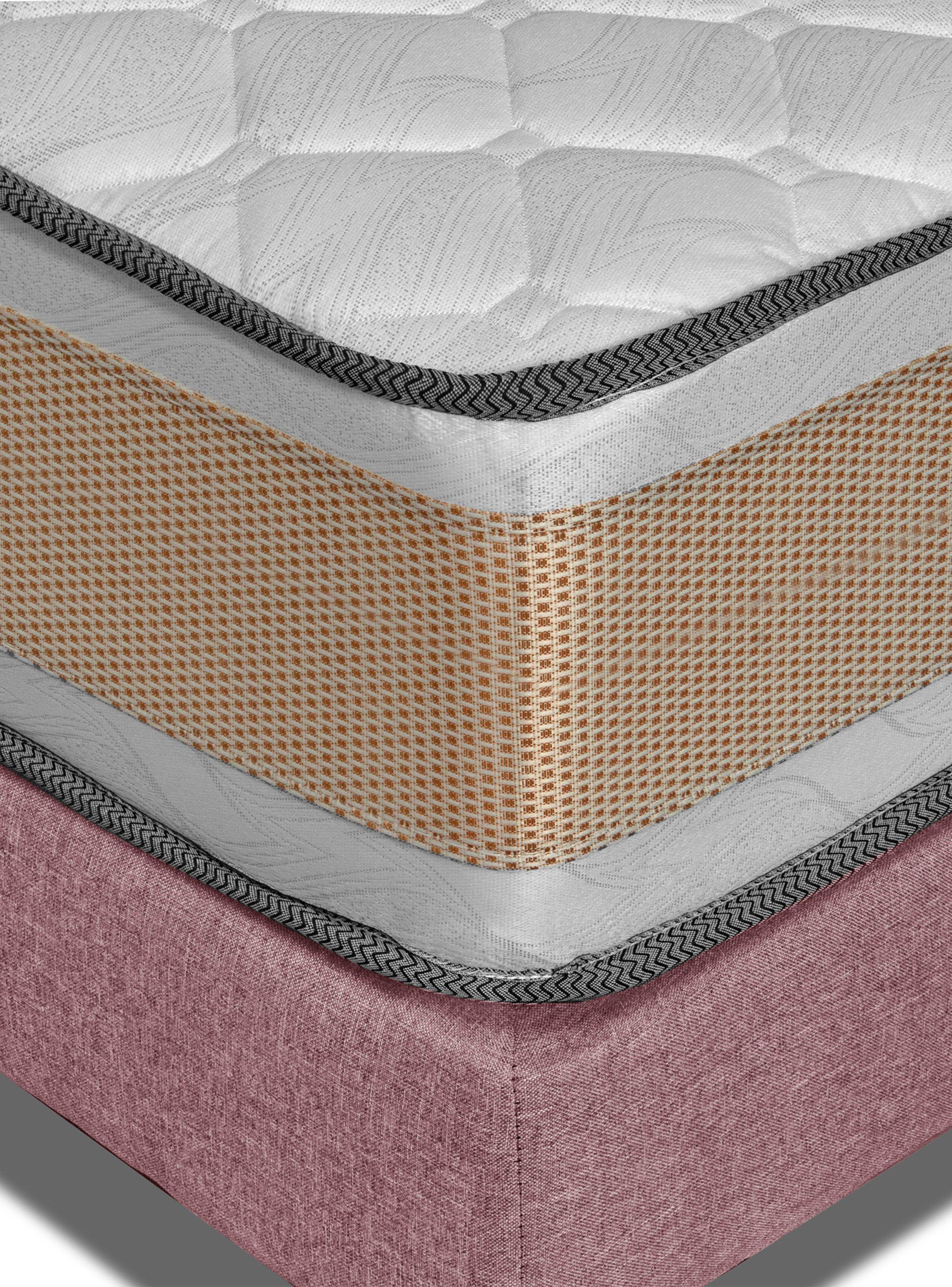 Cama Europea Premium King + Respaldo Rosa-4