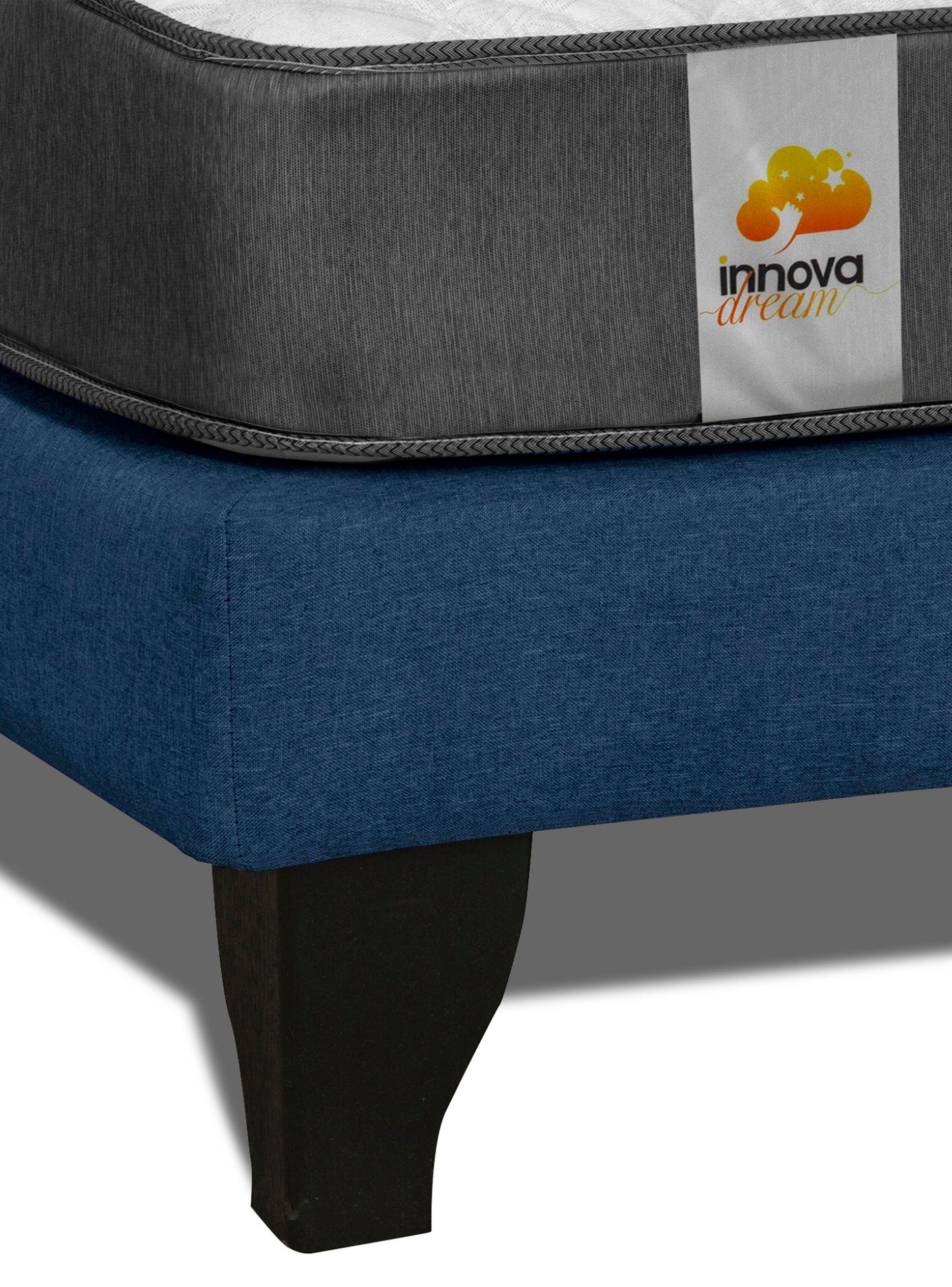 Cama Europea Silver 1.5 Plazas Azul-3