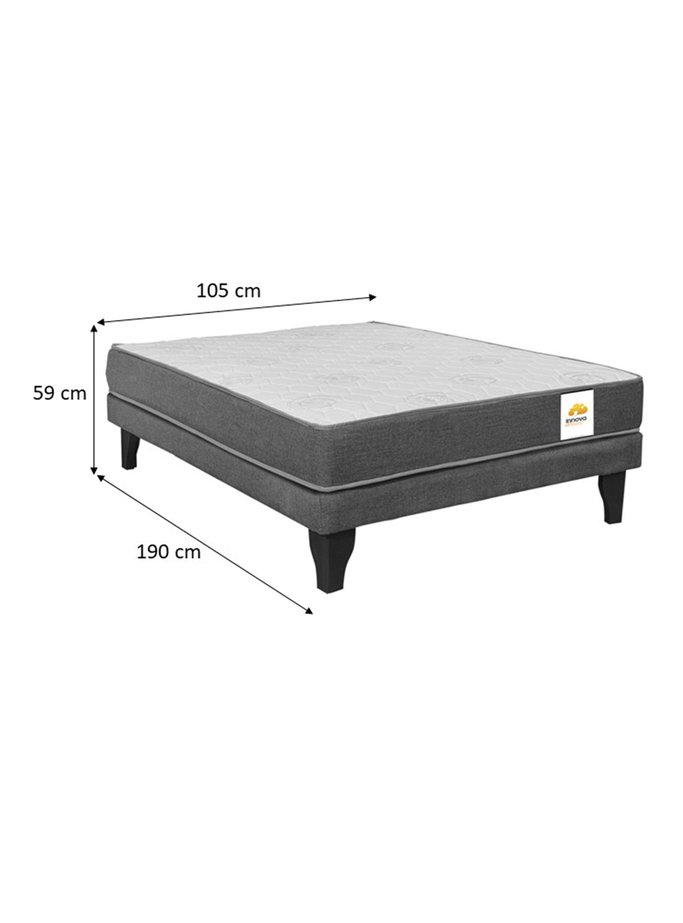 Cama Europea Silver 1.5 Plazas Azul-1