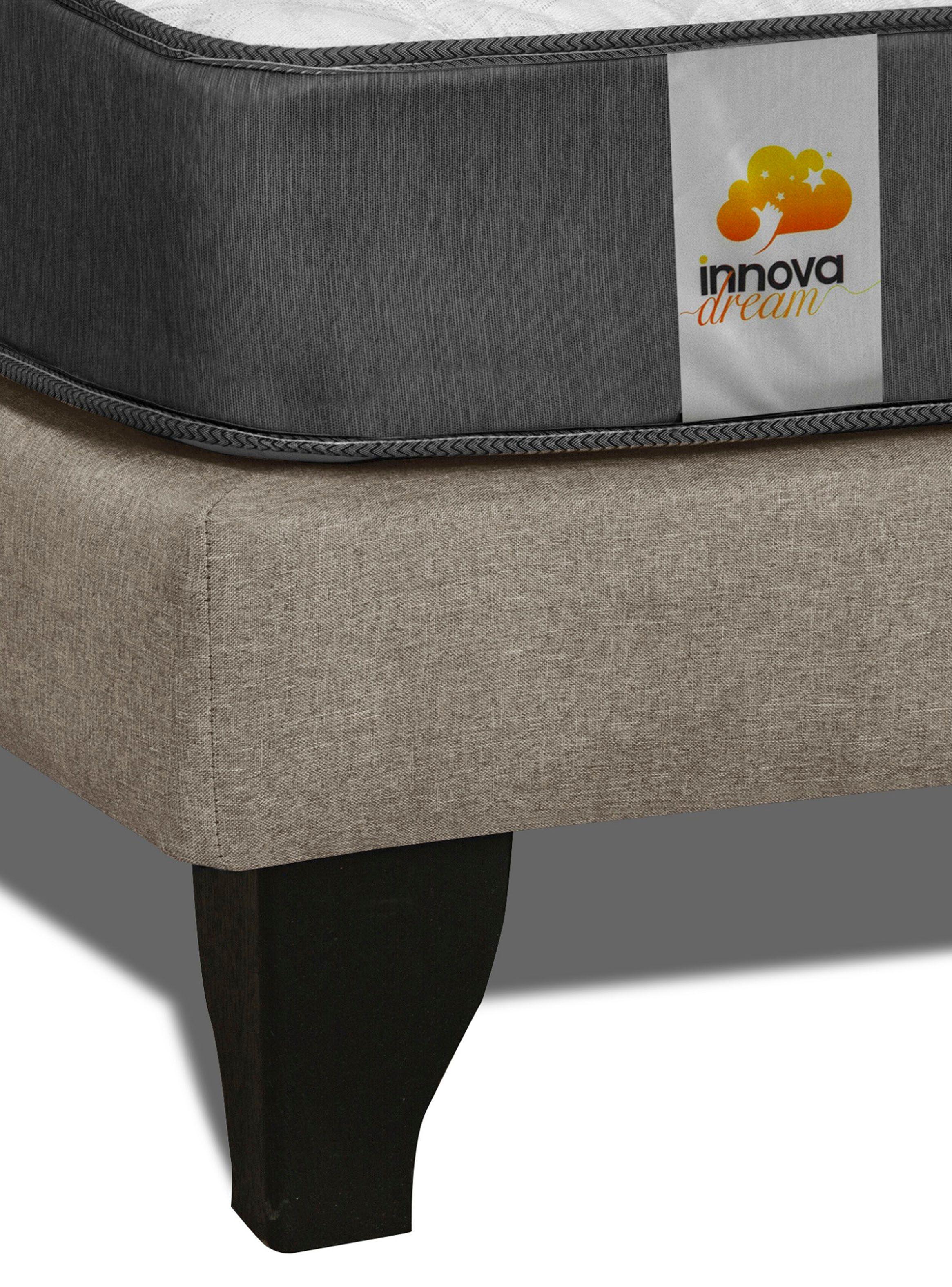 Cama Europea Silver 1.5 Plazas Beige-3