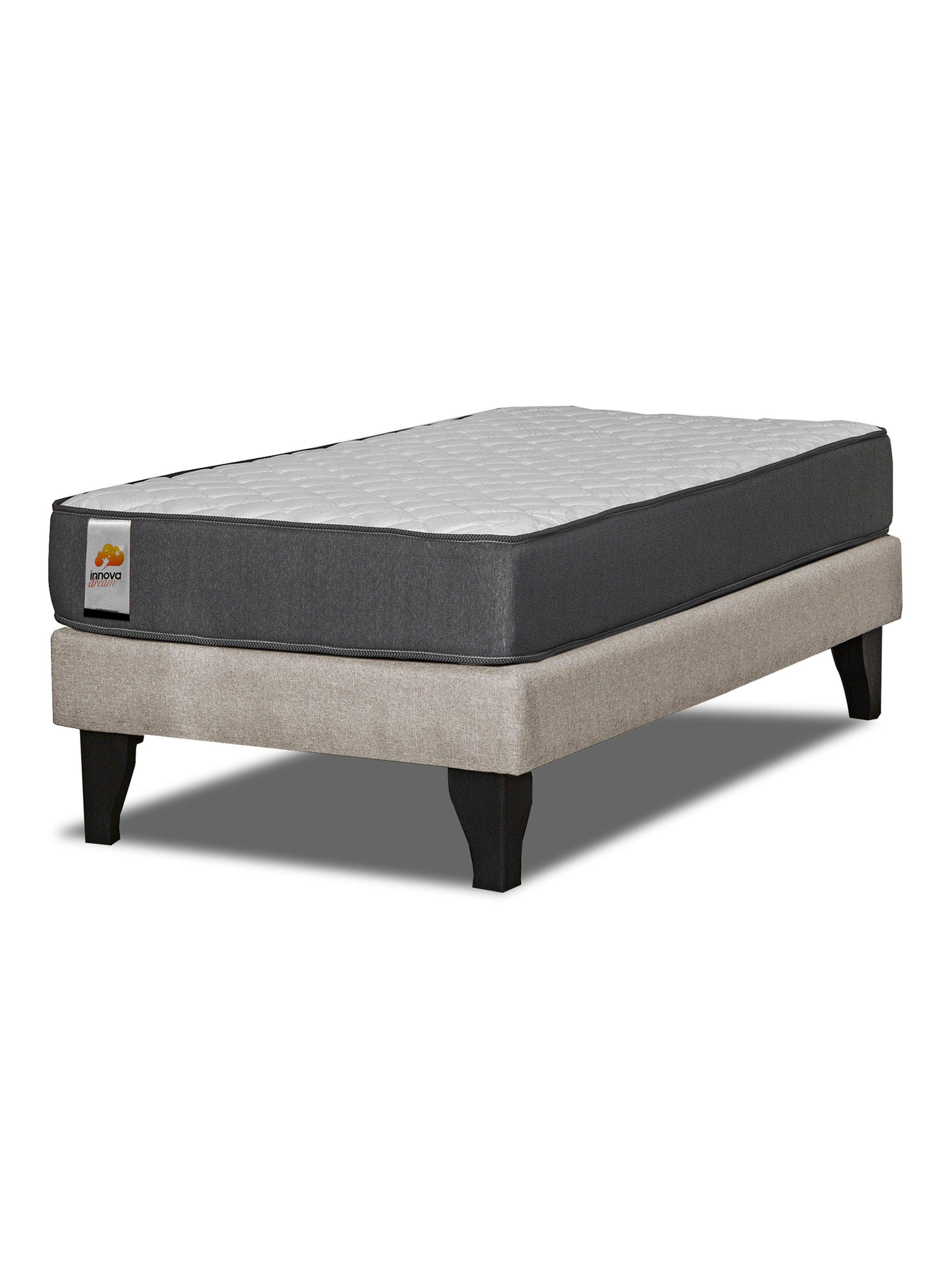 Cama Europea Silver 1.5 Plazas Beige-0