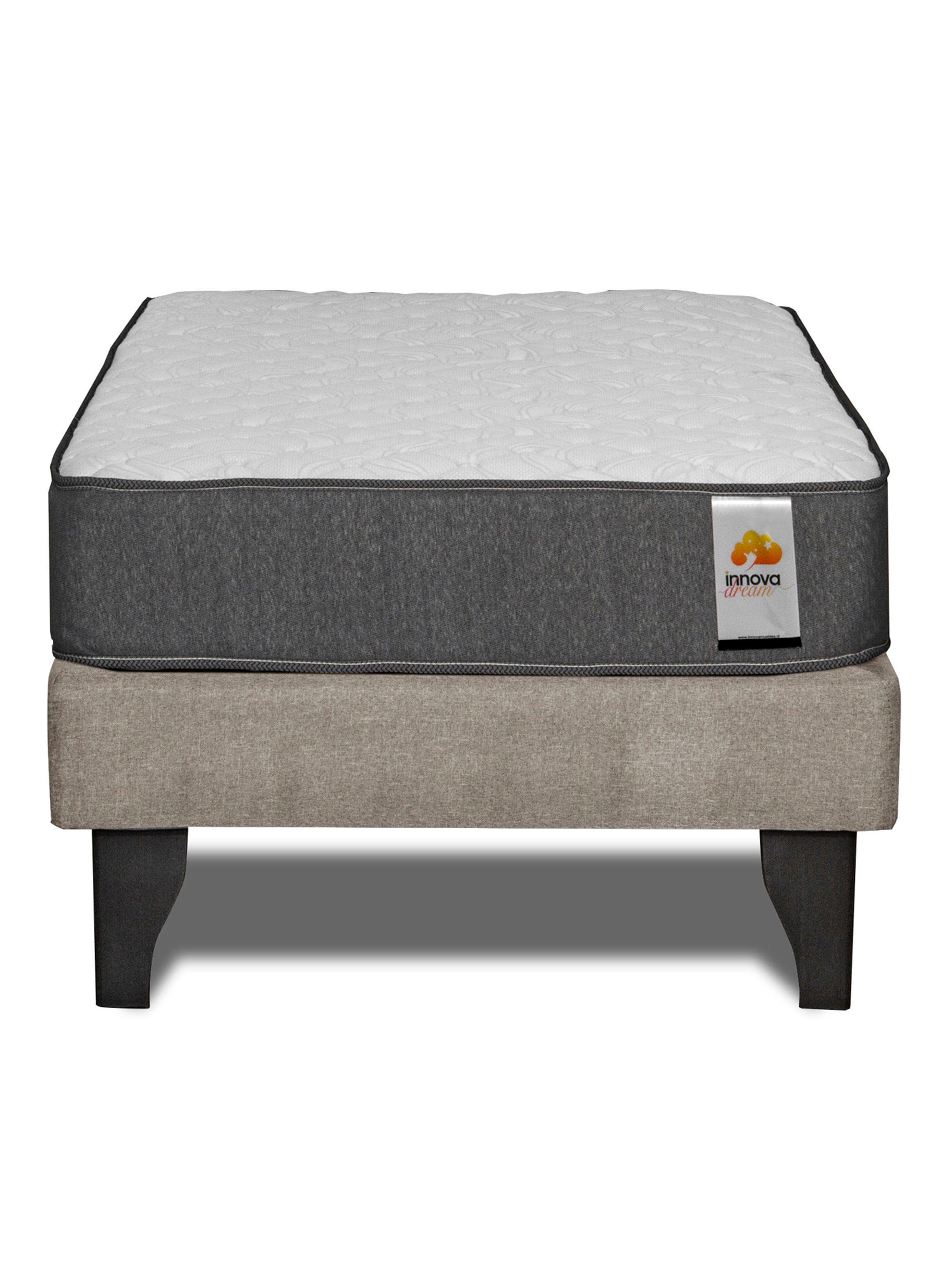 Cama Europea Silver 1.5 Plazas Beige-2