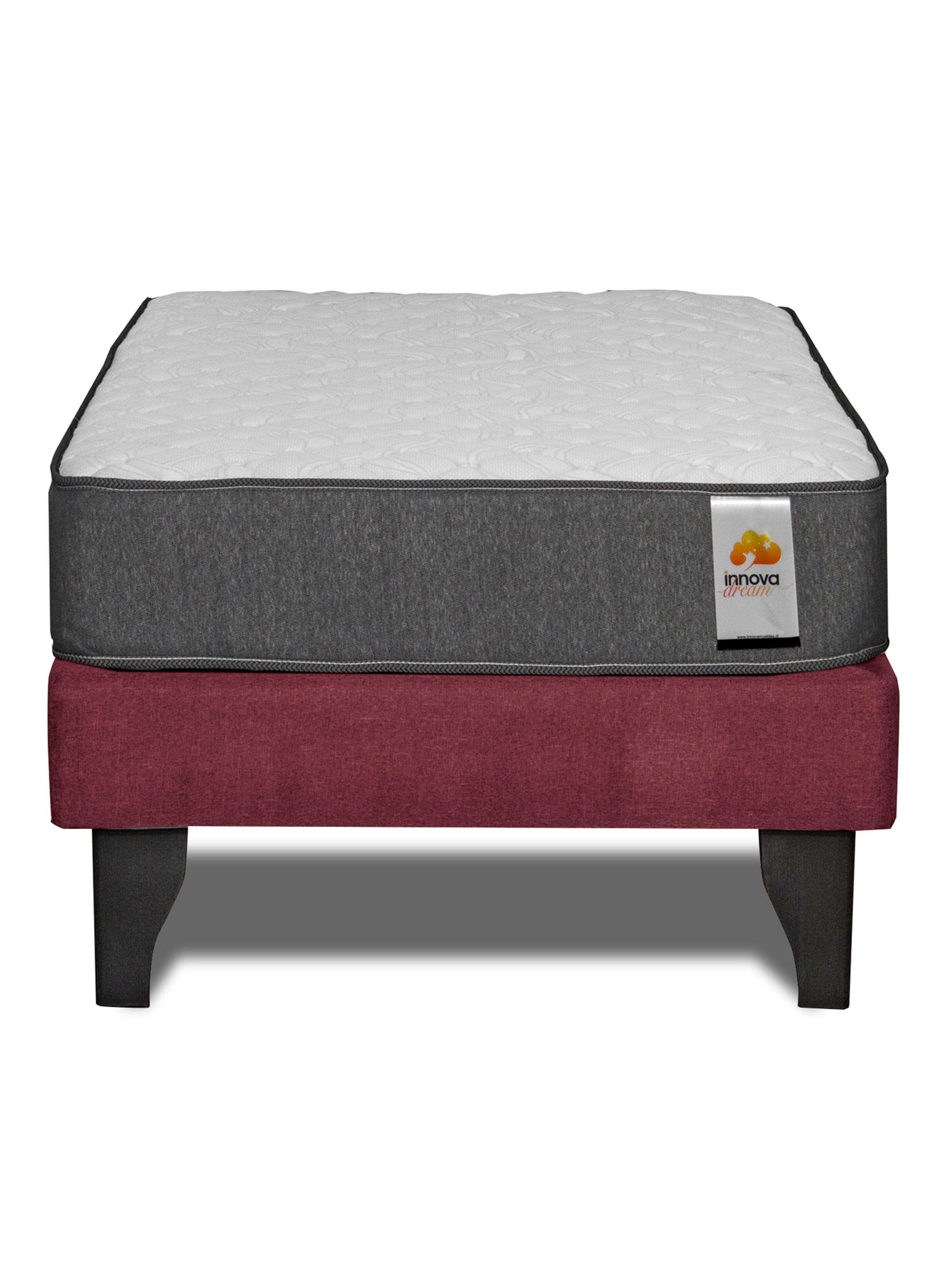 Cama Europea Silver 1.5 Plazas Burdeo-2