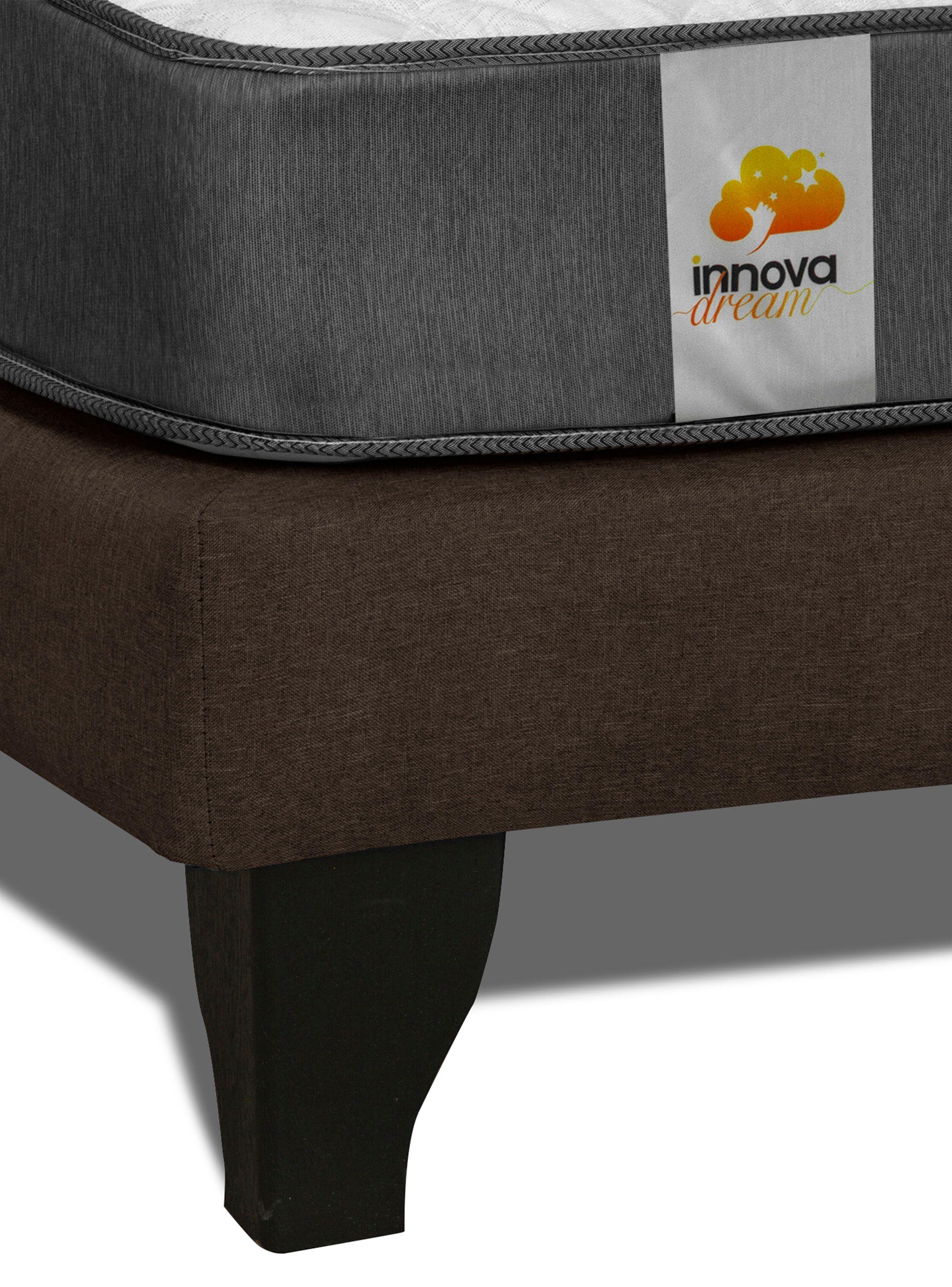 Cama Europea Silver 1.5 Plazas Chocolate-3