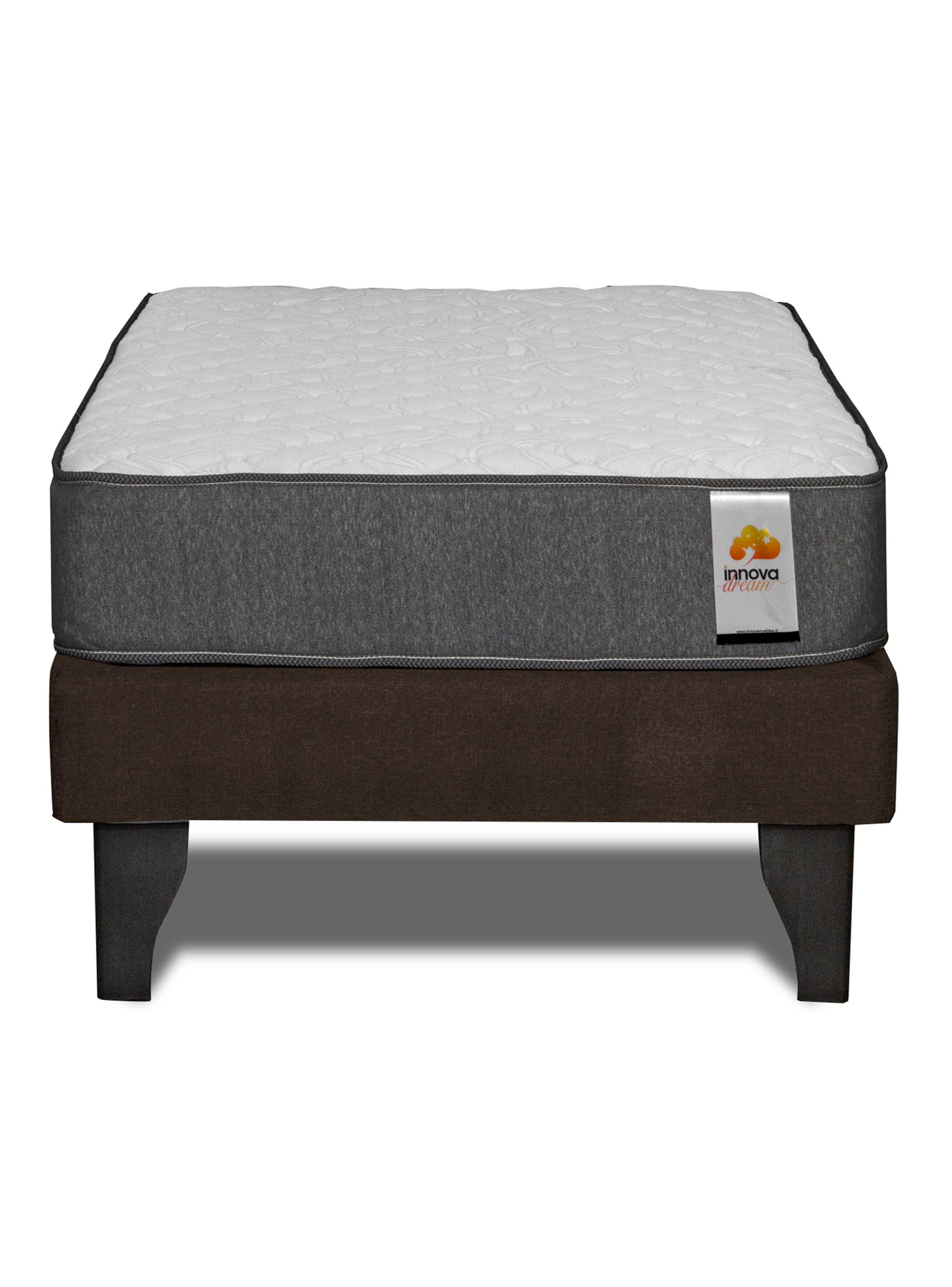 Cama Europea Silver 1.5 Plazas Chocolate-2