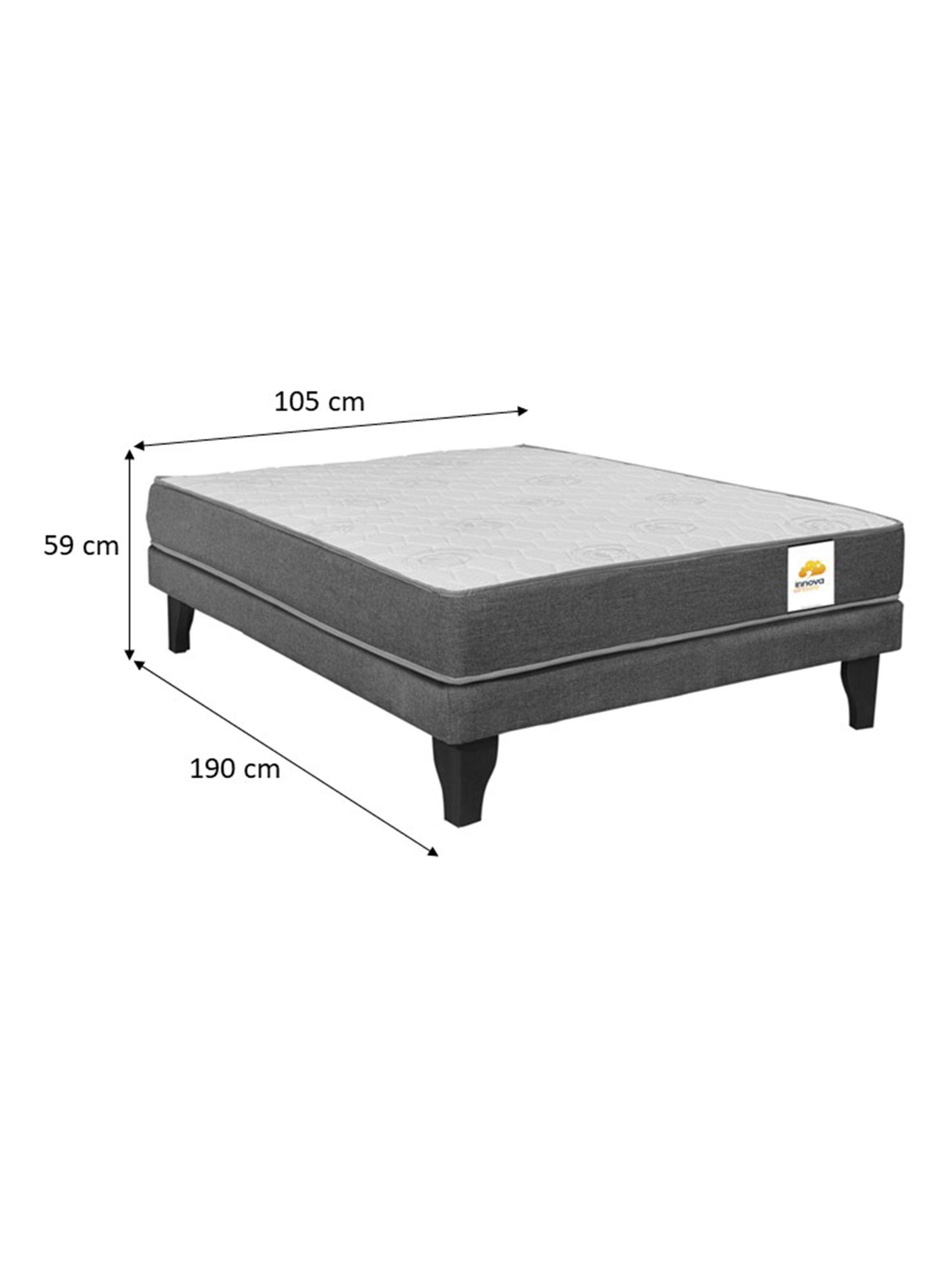 Cama Europea Silver 1.5 Plazas Chocolate-1