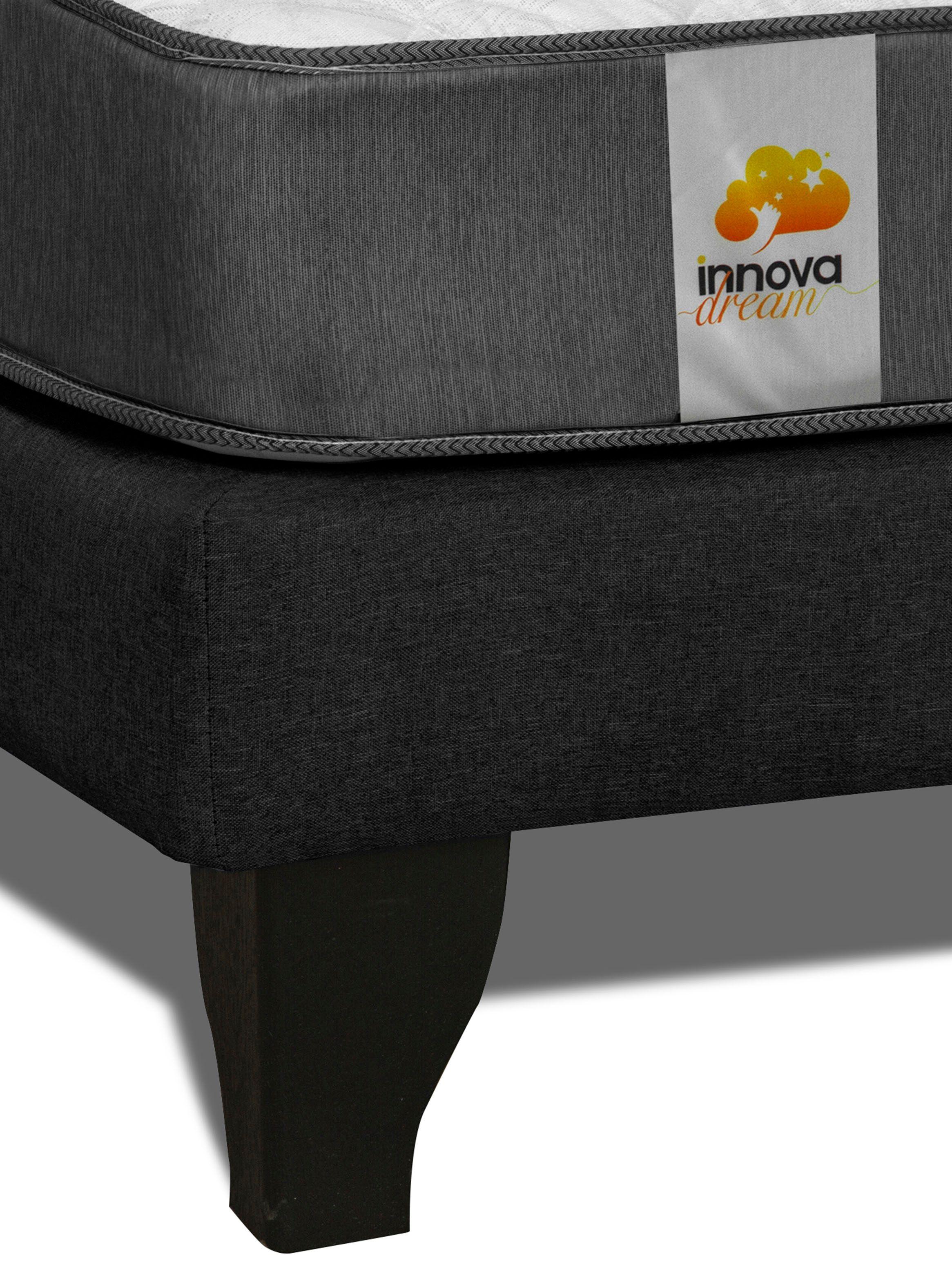 Cama Europea Silver 1.5 Plazas Negro-3