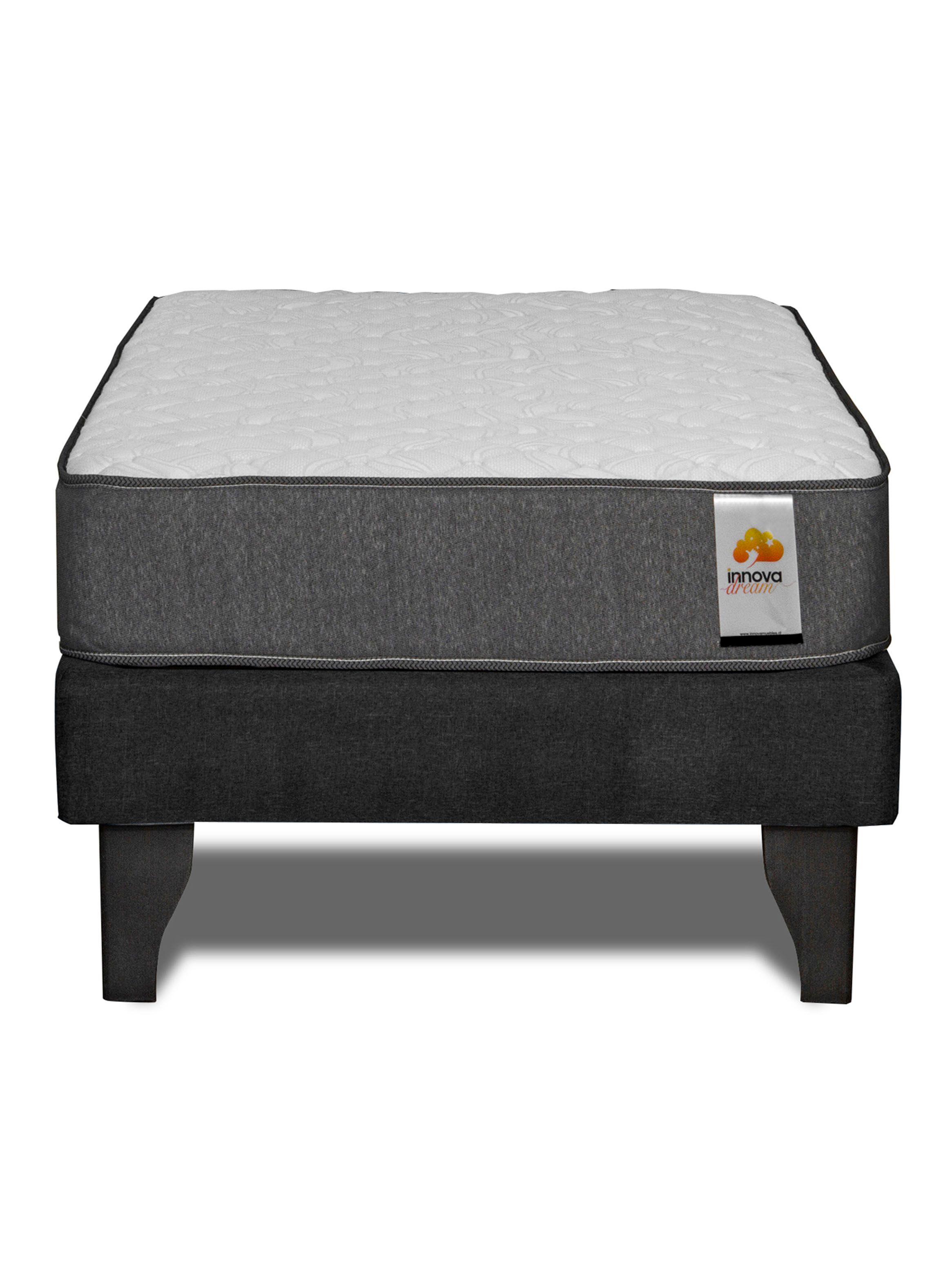 Cama Europea Silver 1.5 Plazas Negro-2