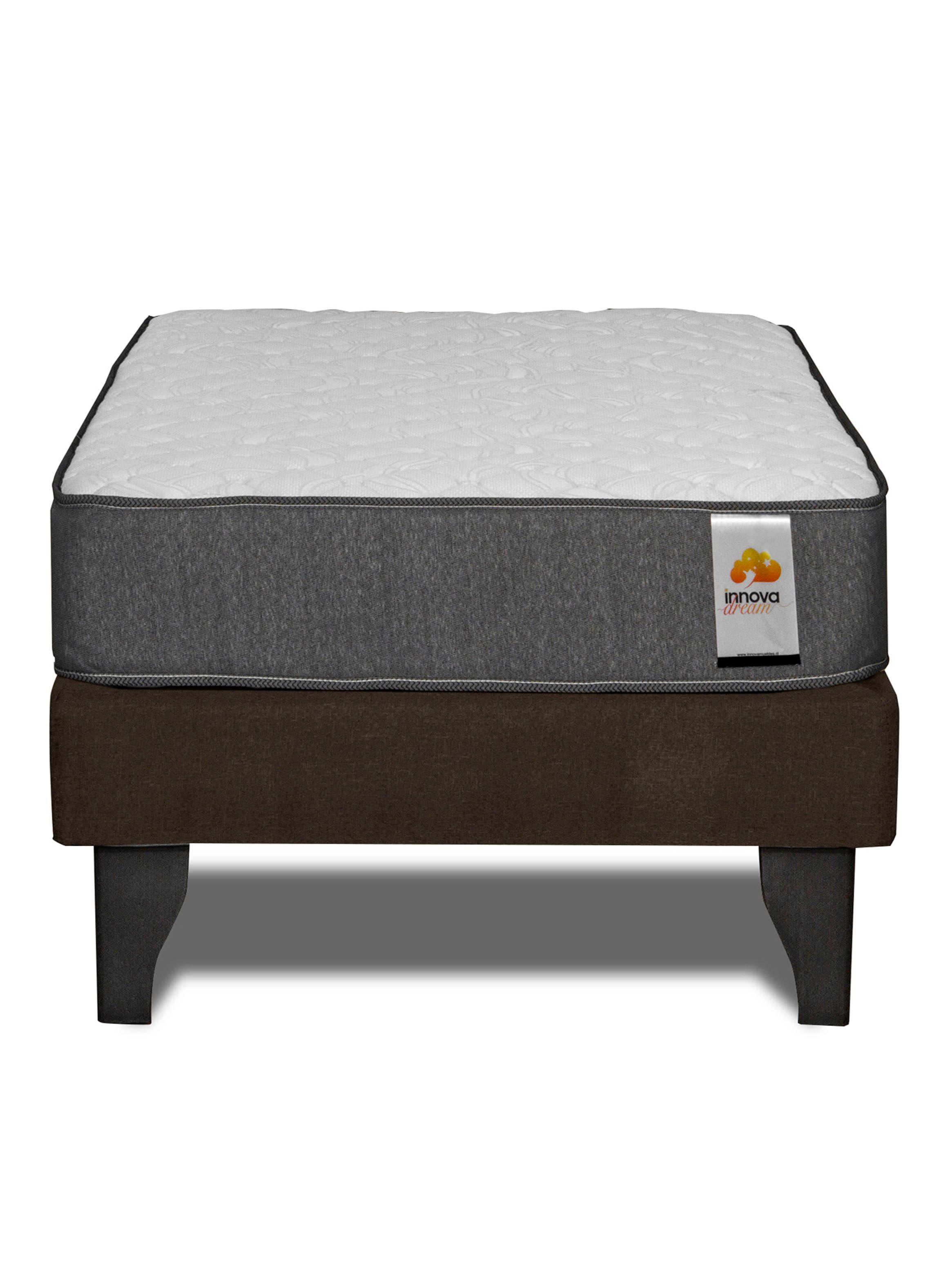 Cama Europea Silver 1 Plaza Chocolate-2