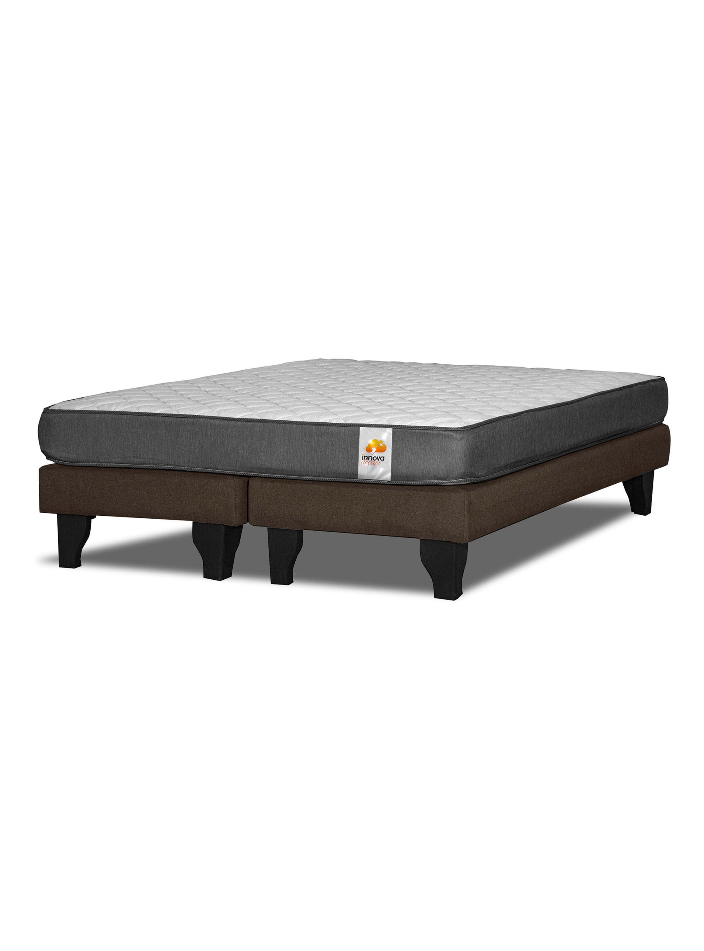 Cama Europea Silver 2 Plazas Base Dividida Chocolate-0