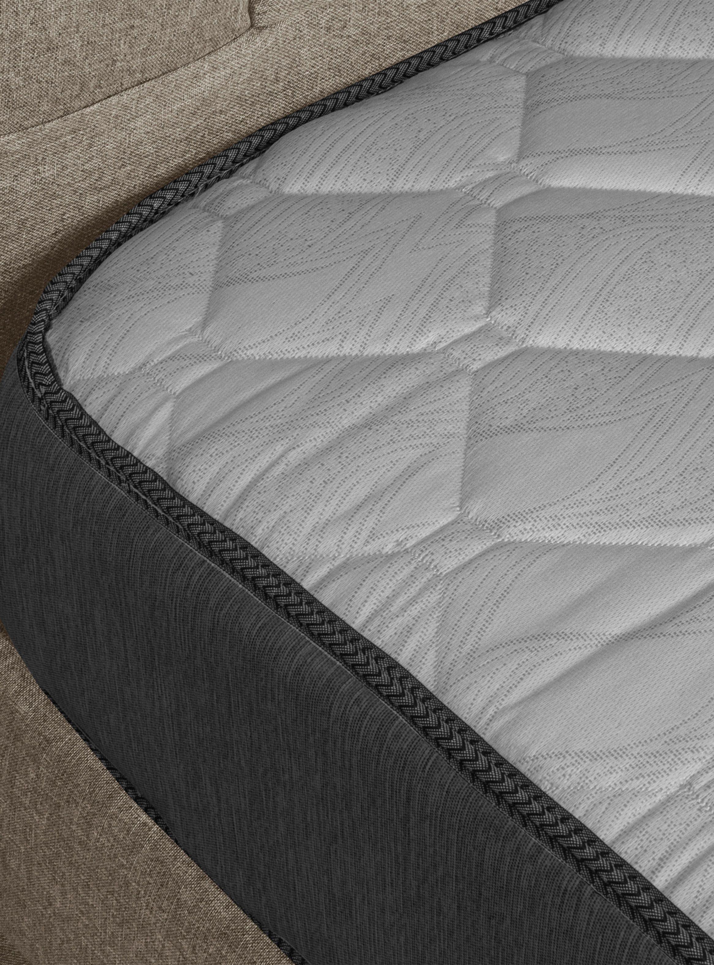 Cama Europea Silver 1 Plaza + Respaldo Beige-5