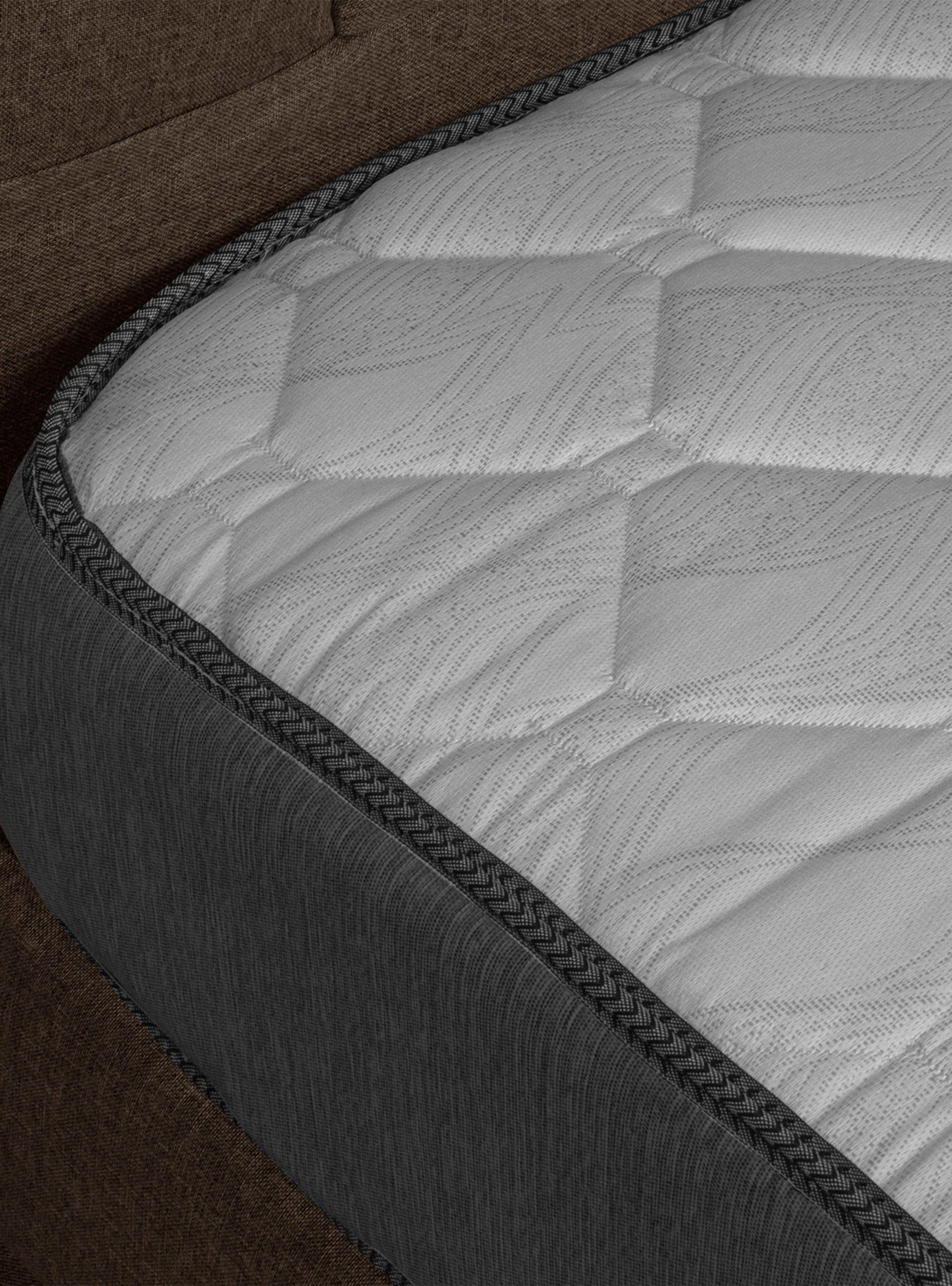 Cama Europea Silver 2 Plazas Base Dividida + Respaldo Chocolate-4