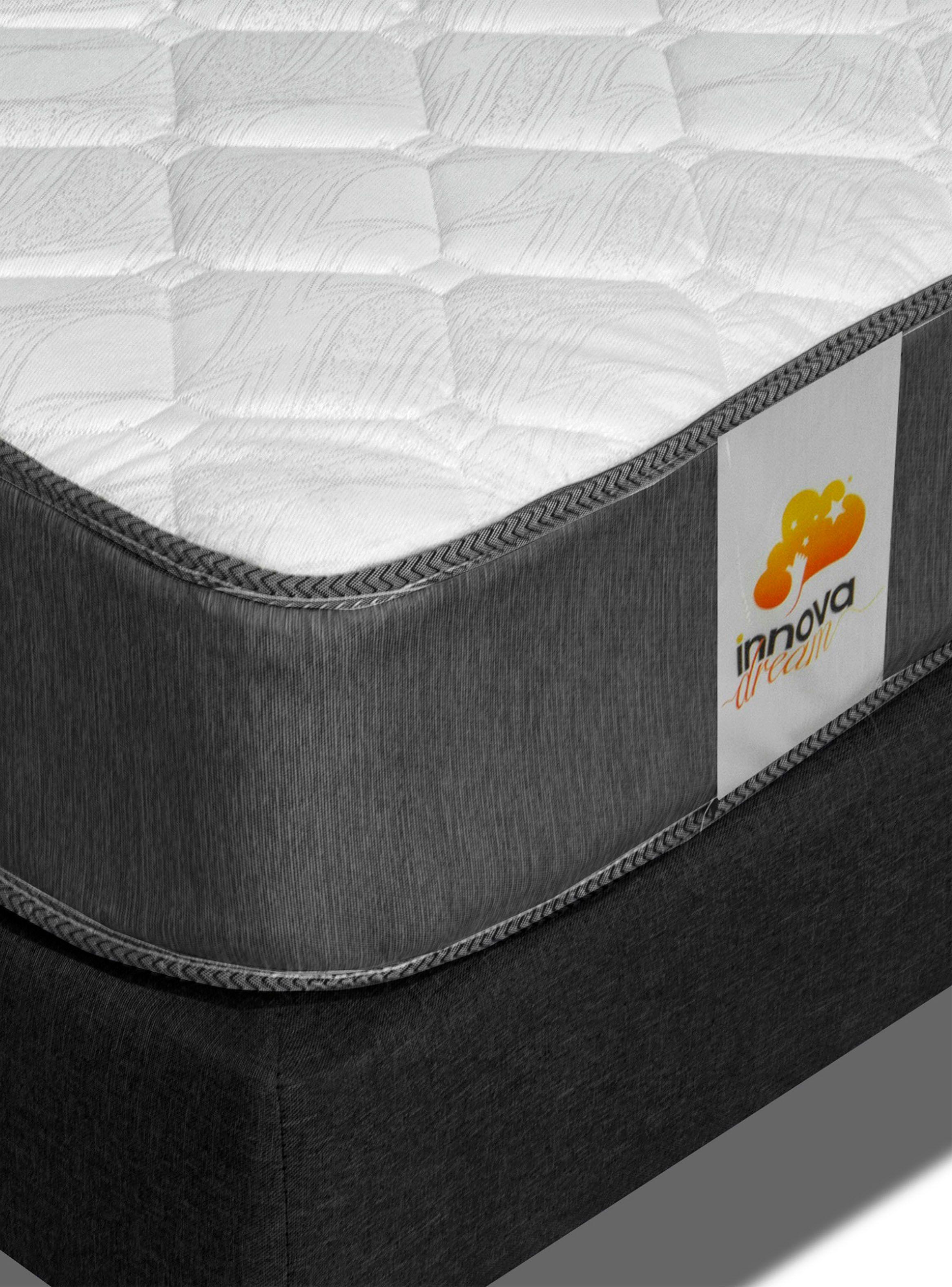 Cama Europea Silver King + Respaldo Negro-5