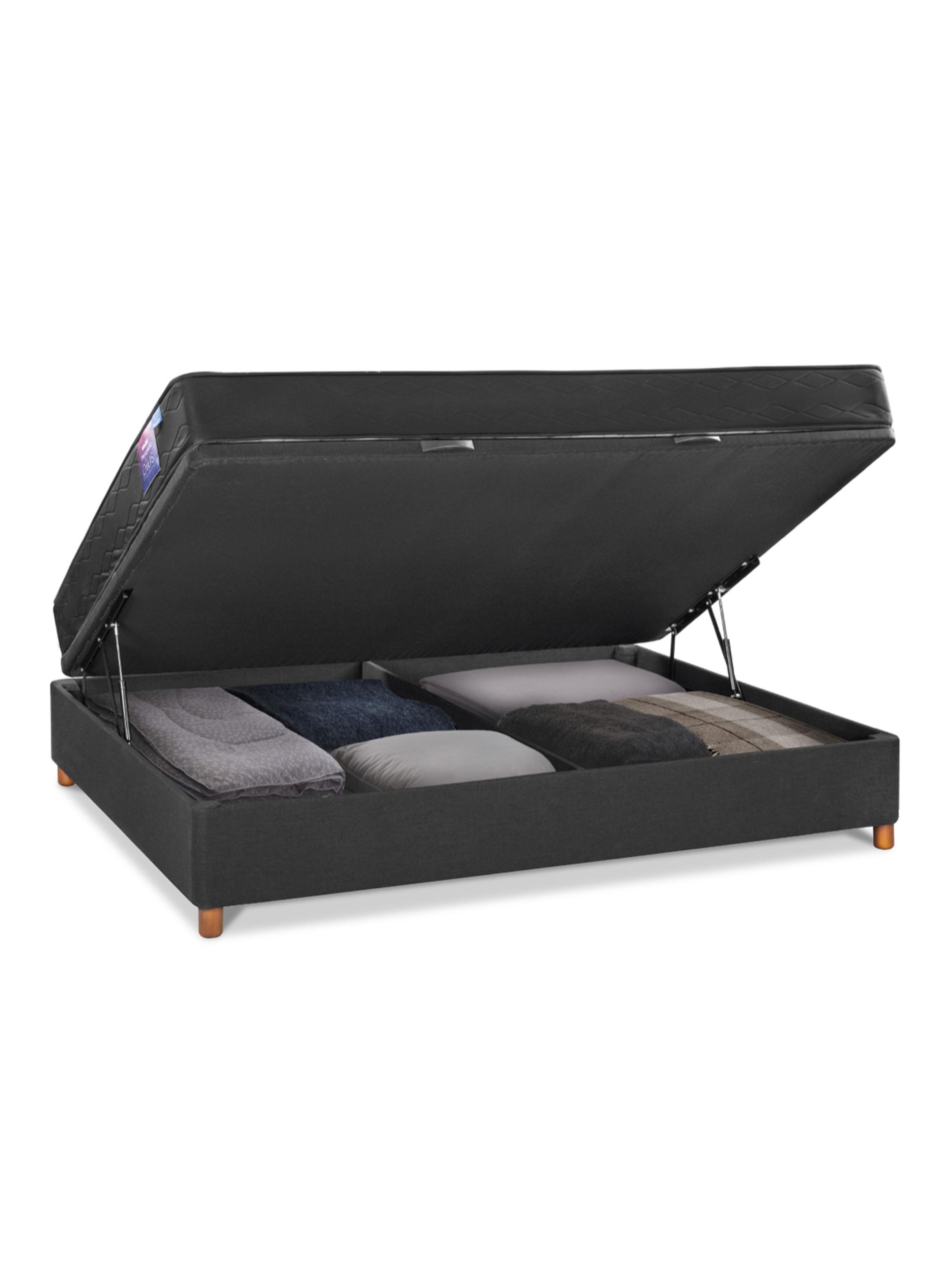 Cama Baúl Therapedic Plus 2 Plazas + Respaldo Royal Velador -2