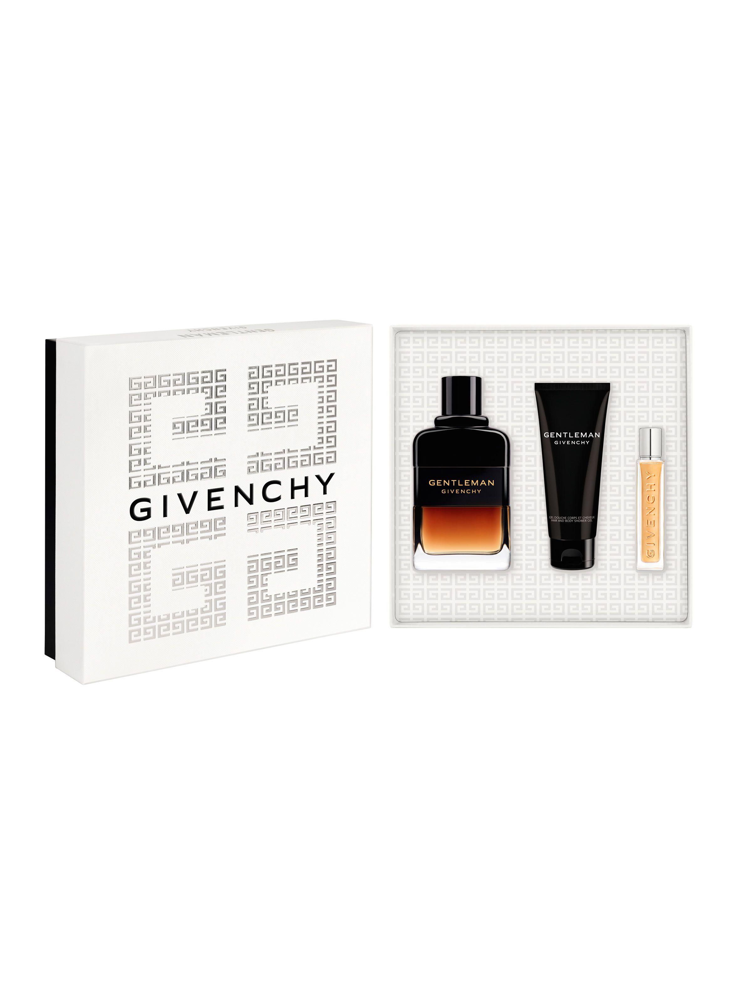 Set Perfume Gentleman Givenchy EDP Reservé Privée 100 ml + Gel de Ducha 75 ml + EDP 12.5 ml.-1