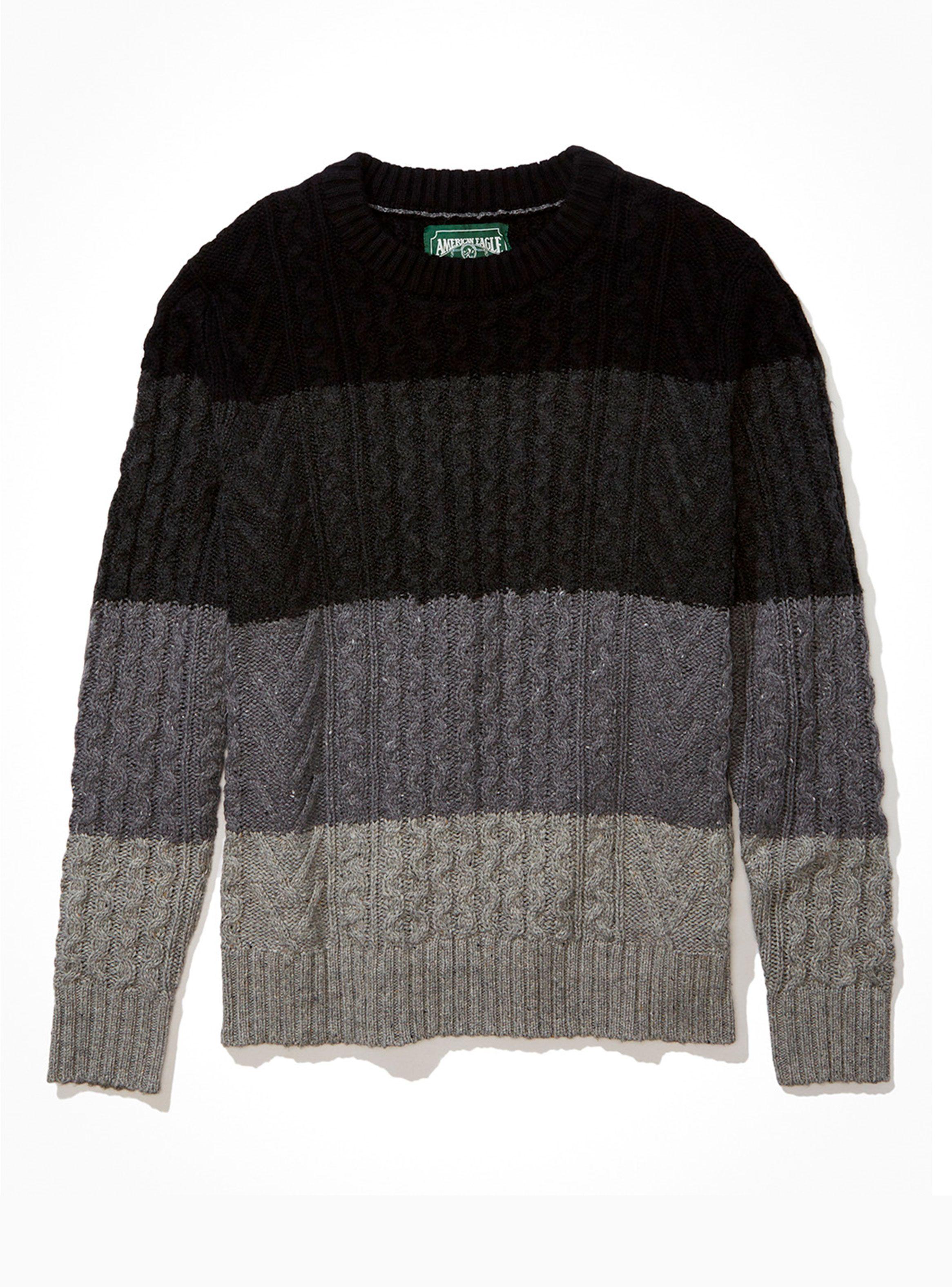 Sweater Super Soft Color-Block Crew Neck-2