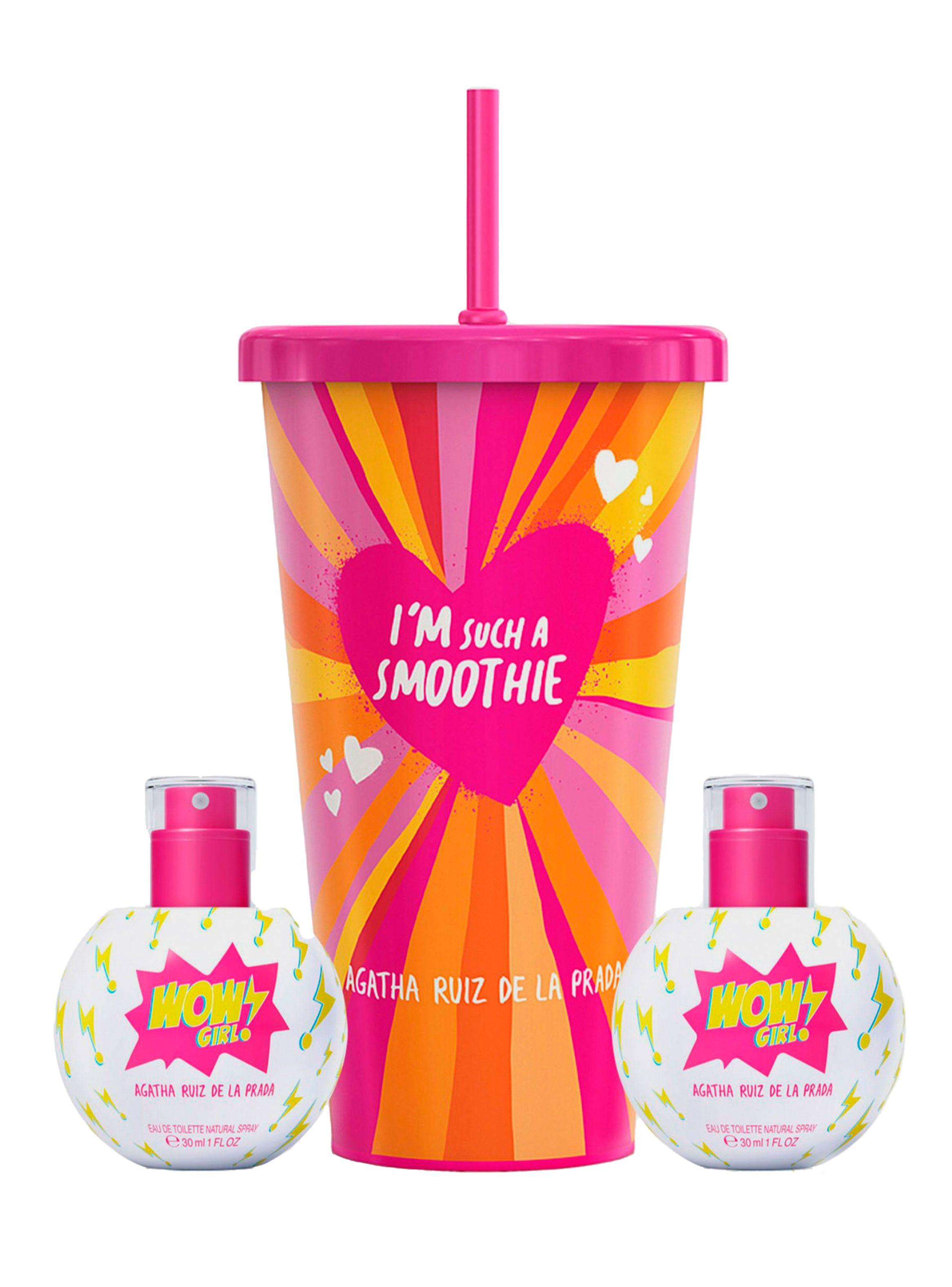Set Agatha Ruiz De La Prada Vaso Smoothie + 2 Bubbles Wow Girl EDT 30 ml-0
