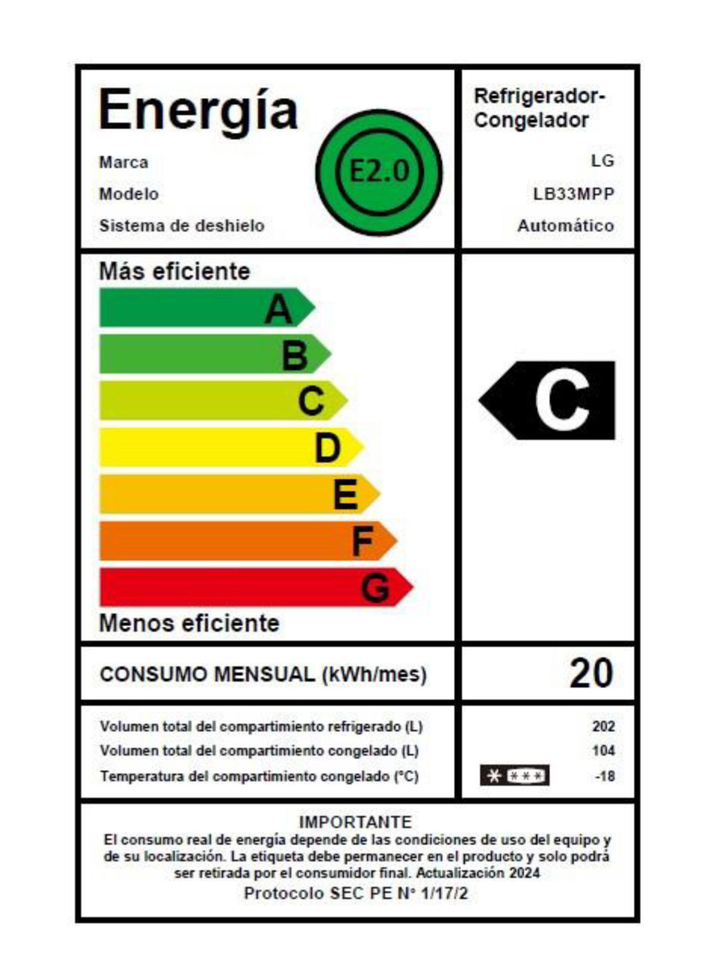 Refrigerador Bottom Freezer No Frost 306 Litros LB33MPP-8
