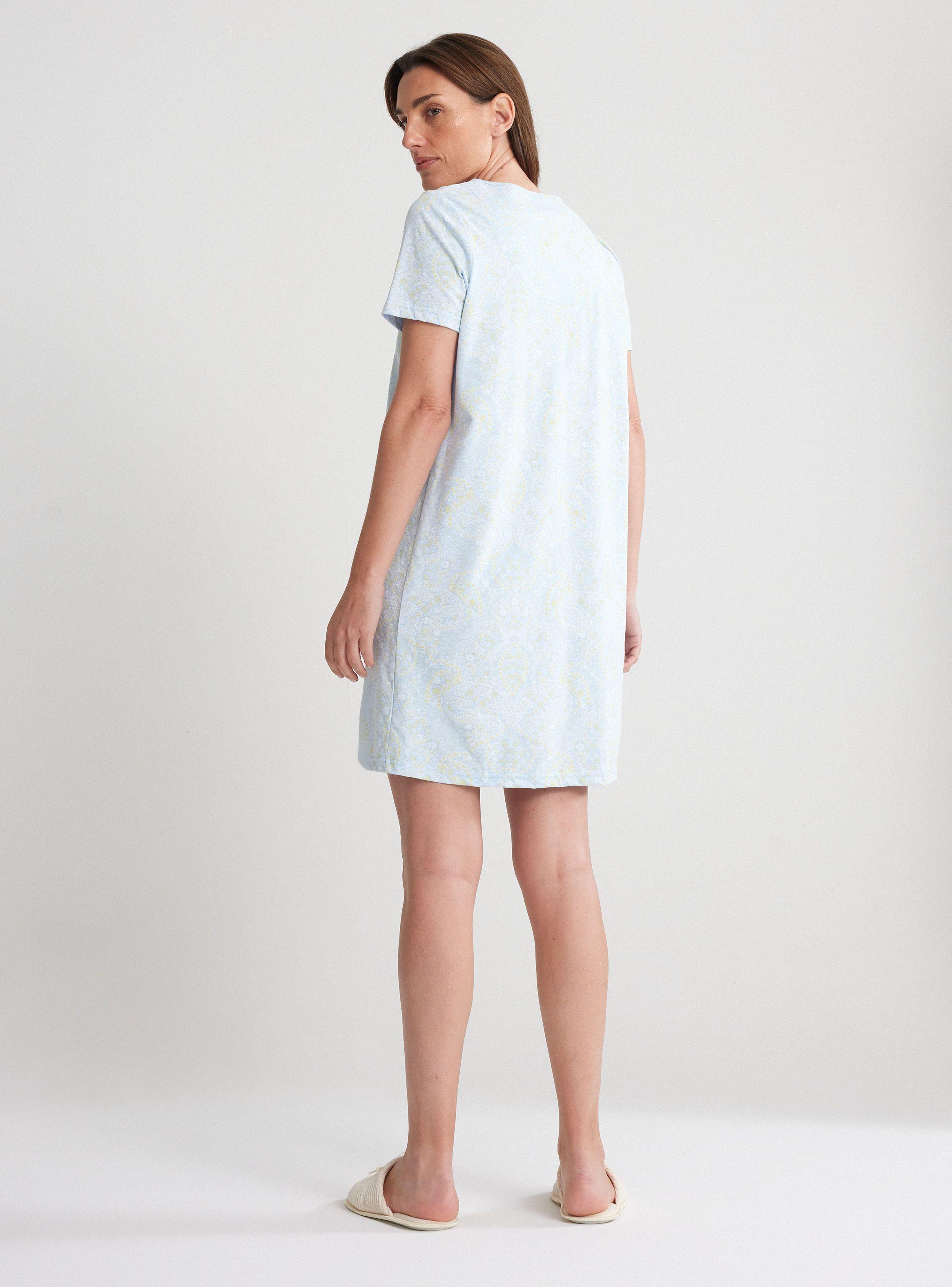 Camisa De Dormir Full Print con Detalle En Cuello-5