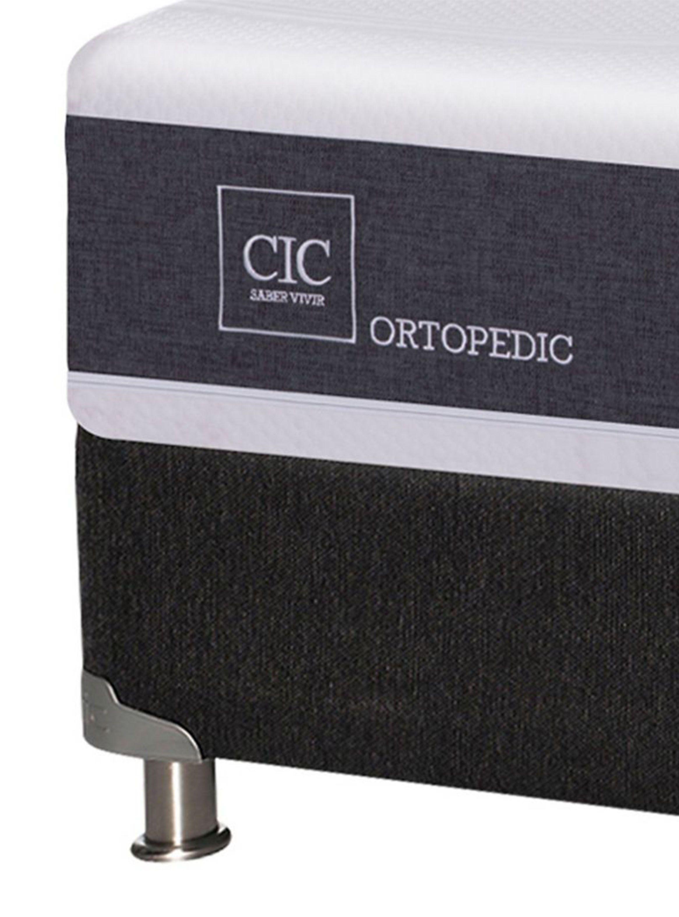 Box Spring New Ortopedic Black 2 Plazas Base Normal-2