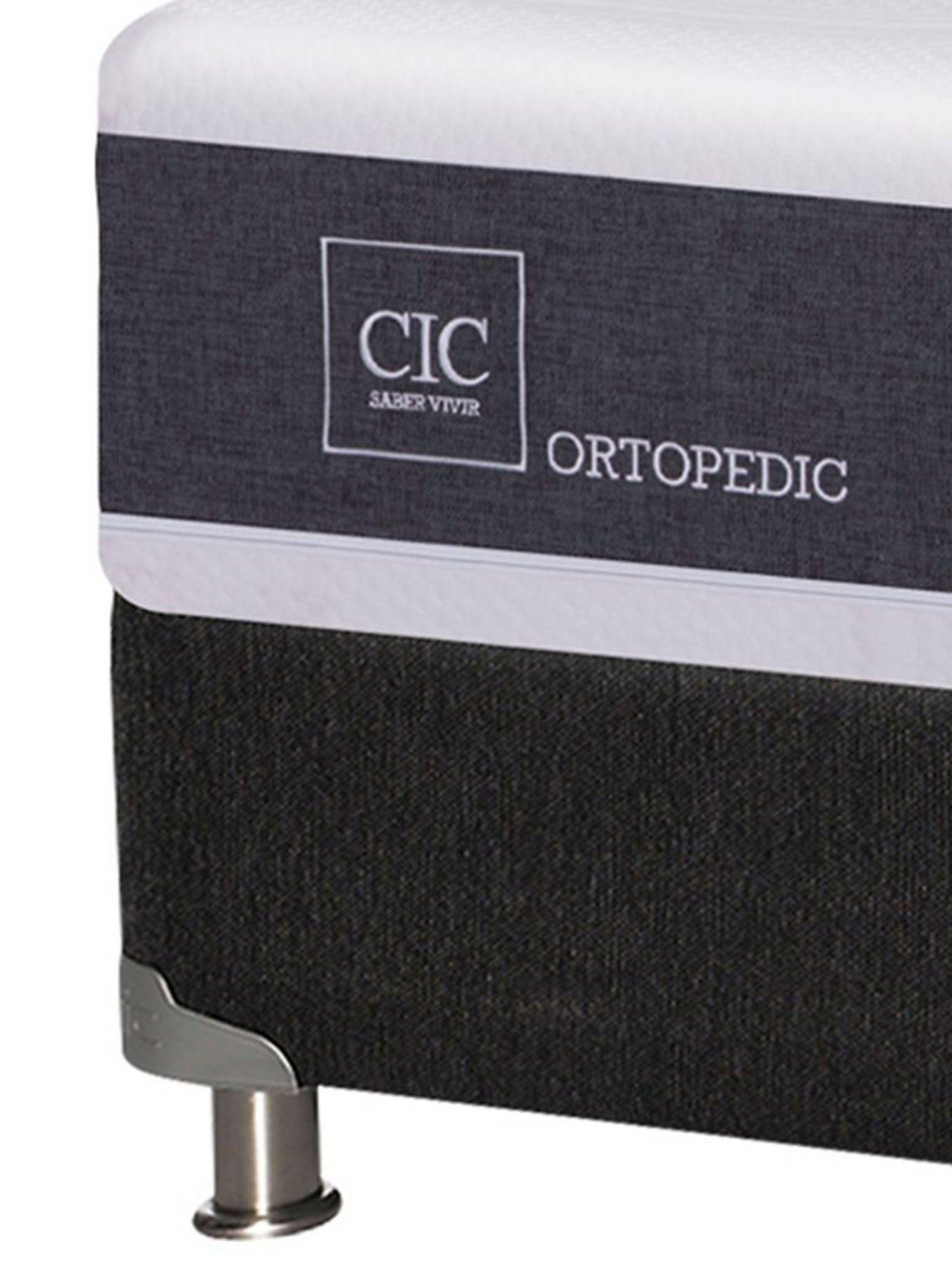 Box Spring New Ortopedic B5 Black 2 Plazas Base Dividida-2