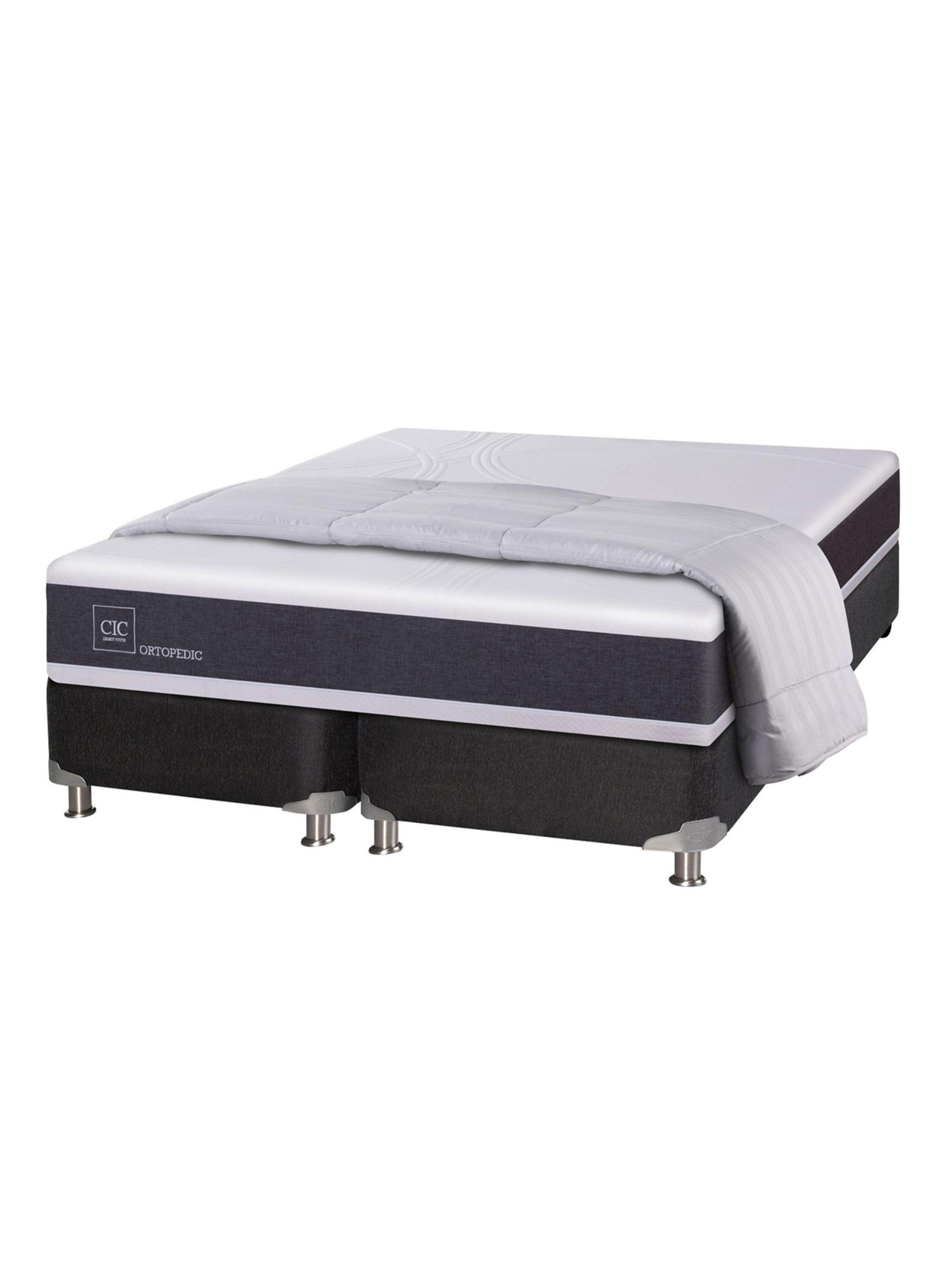 Box Spring New Ortopedic B5 Black King + Plumón-0