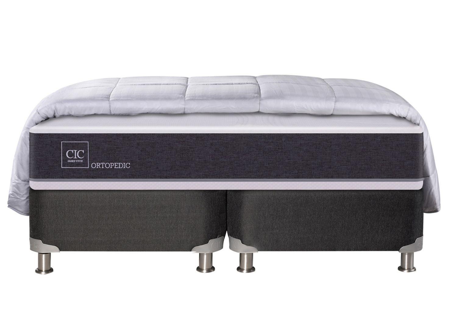 Box Spring New Ortopedic B5 Black King + Plumón-1