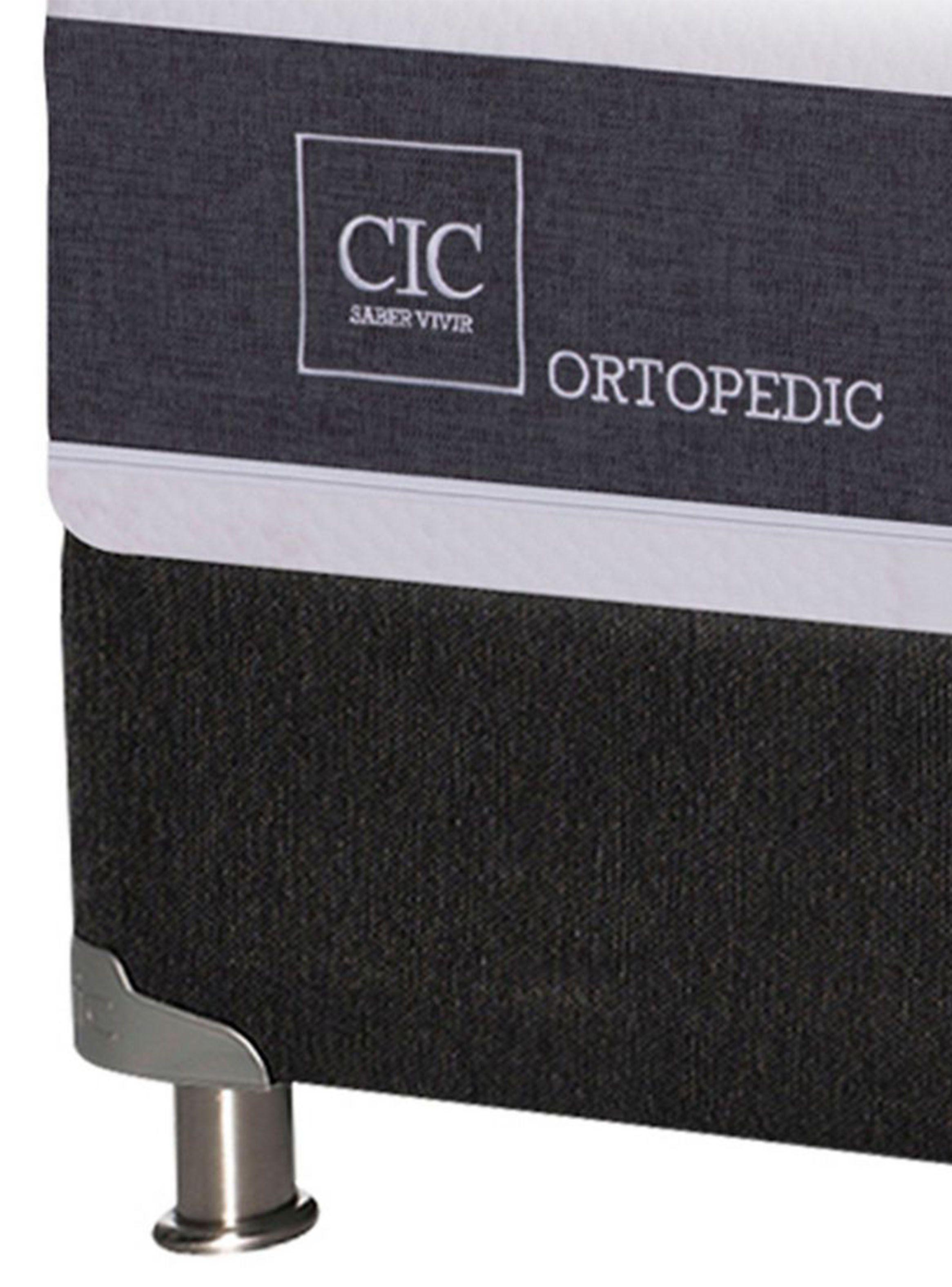 Box Spring New Ortopedic Black 2 Plazas Base Normal + Set Muebles Enio-2