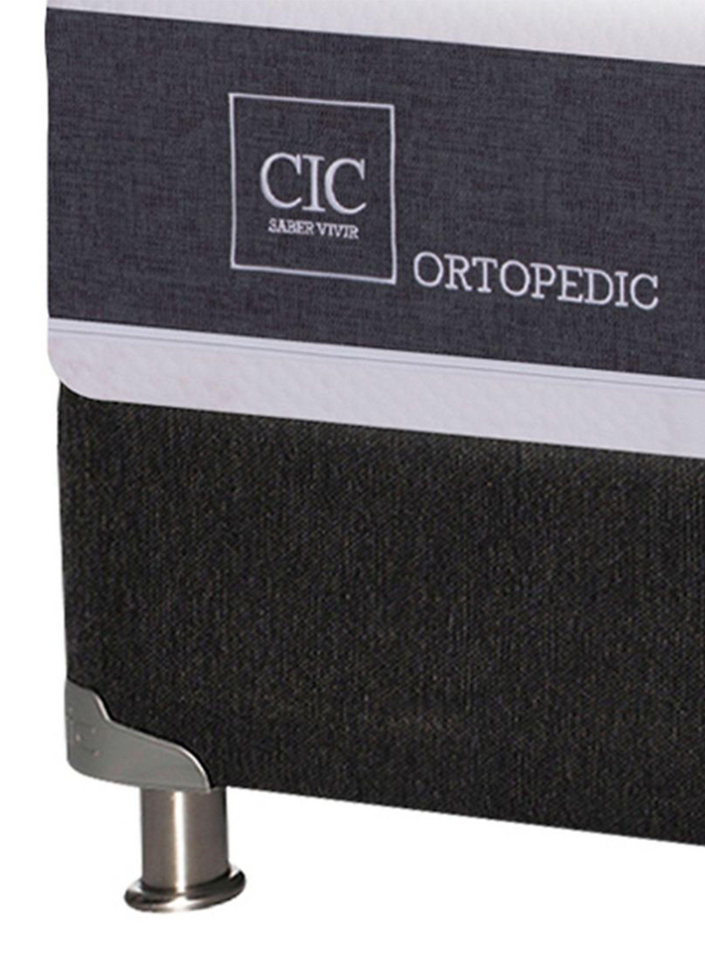 Box Spring New Ortopedic Black 2 Plazas Base Normal + Set Muebles Ares-2