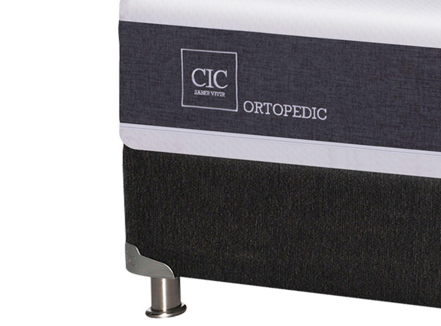 Box Spring New Ortopedic B5 Black King + Set Muebles Ares-2