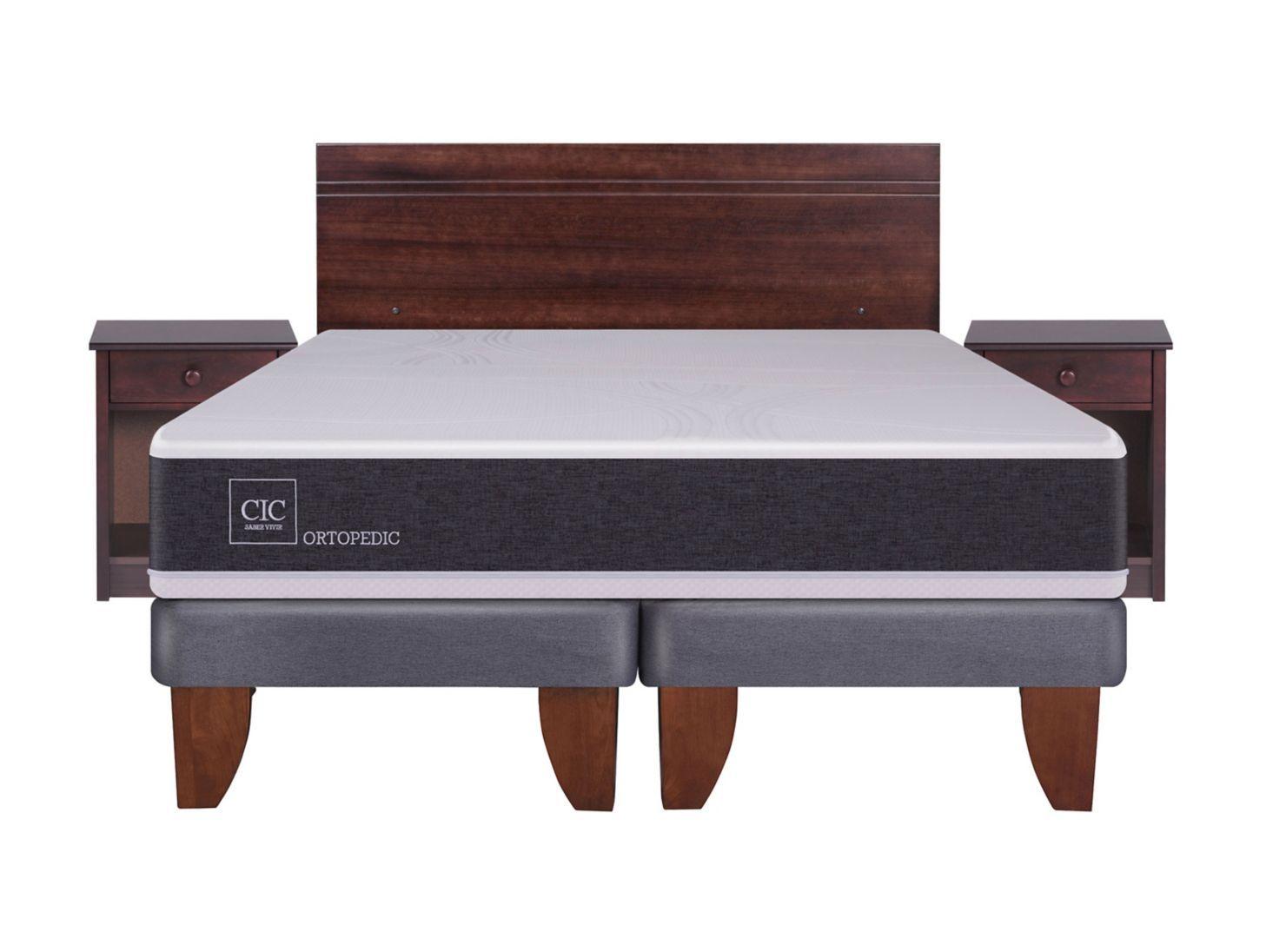 Cama Europea New Ortopedic 2 Plazas Base Dividida + Set Muebles Villarica-1