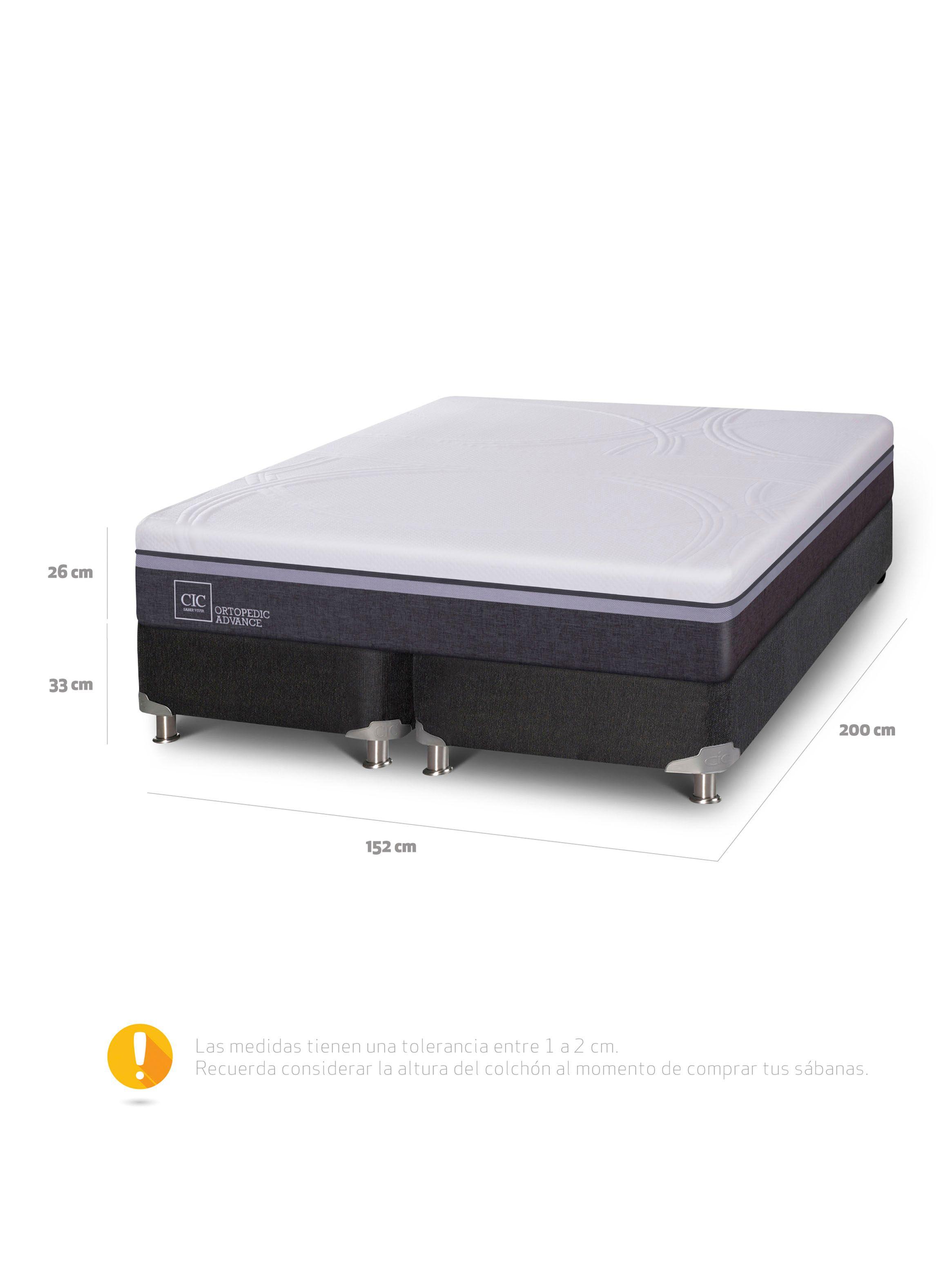 Box Spring Ortopedic Advance 2 Plazas Base Dividida-1