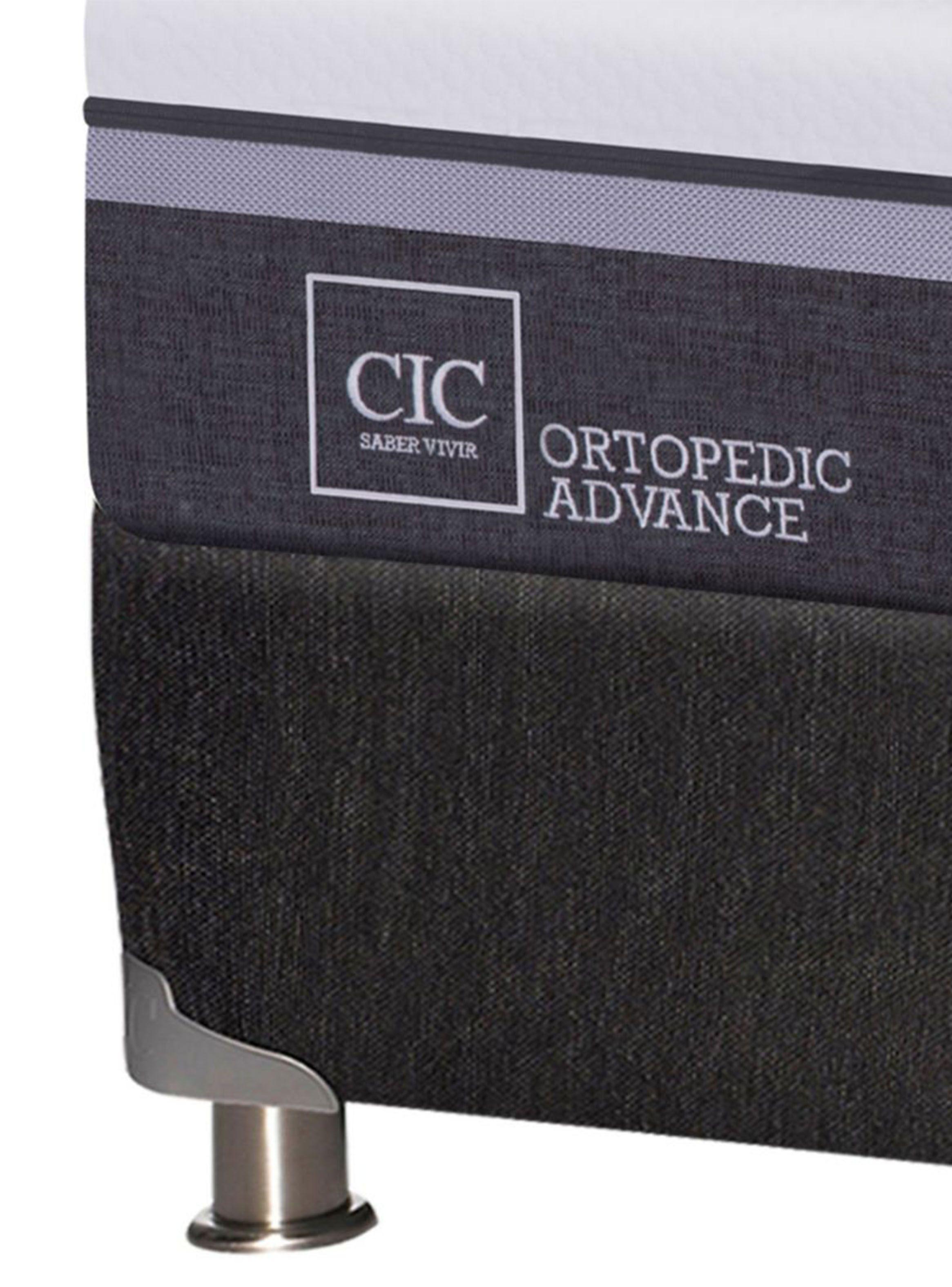 Box Spring B5 Black Ortopedic Advance 2 Plazas Base Dividida + Almohadas-2