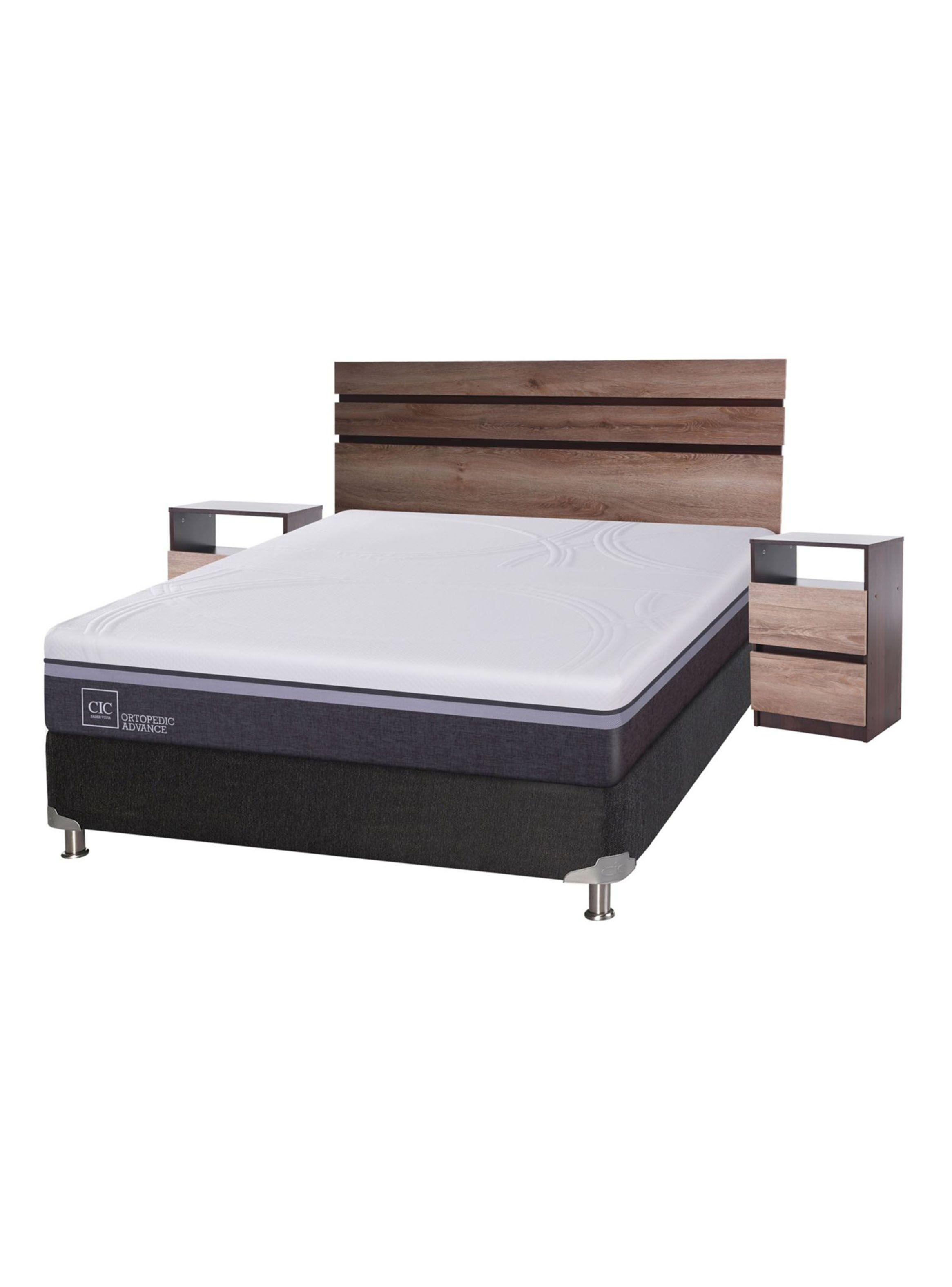 Box Spring Ortopedic Advance 2 Plazas Base Normal + Set Muebles Ares-0