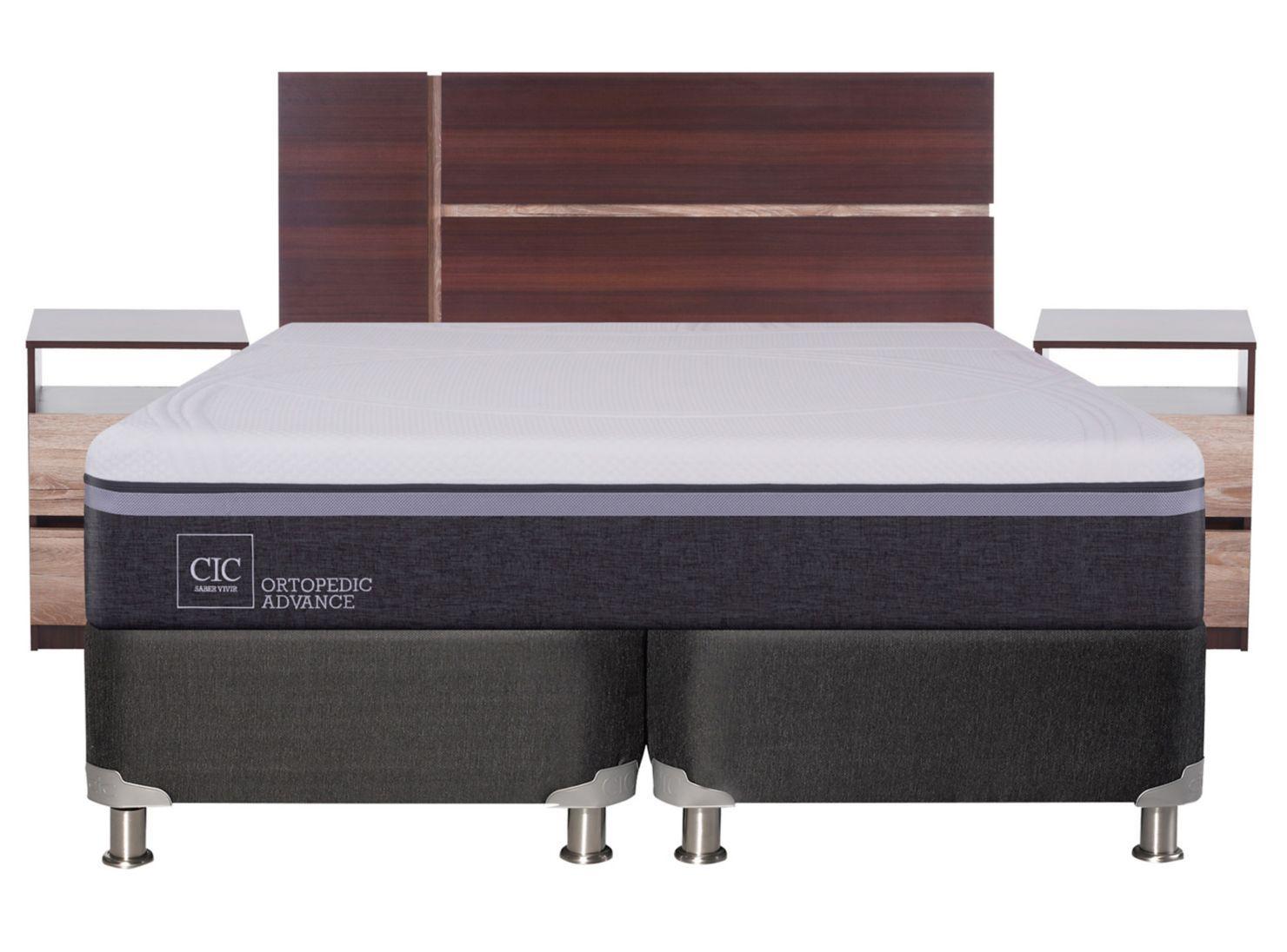 Box Spring Ortopedic Advance King + Set Muebles Enio-1
