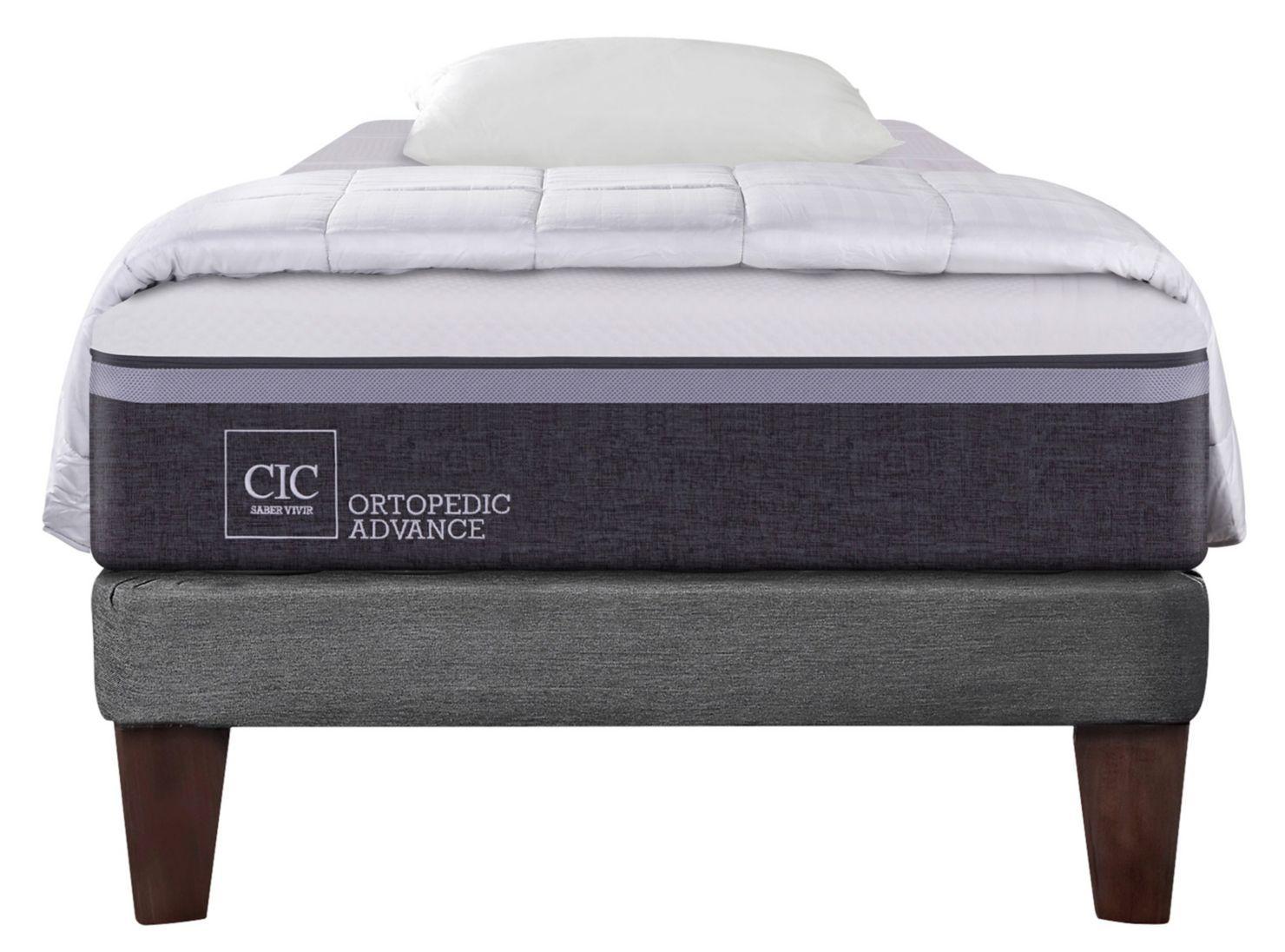 Cama Europa Advance 1.5 Plazas + Set Textil-1