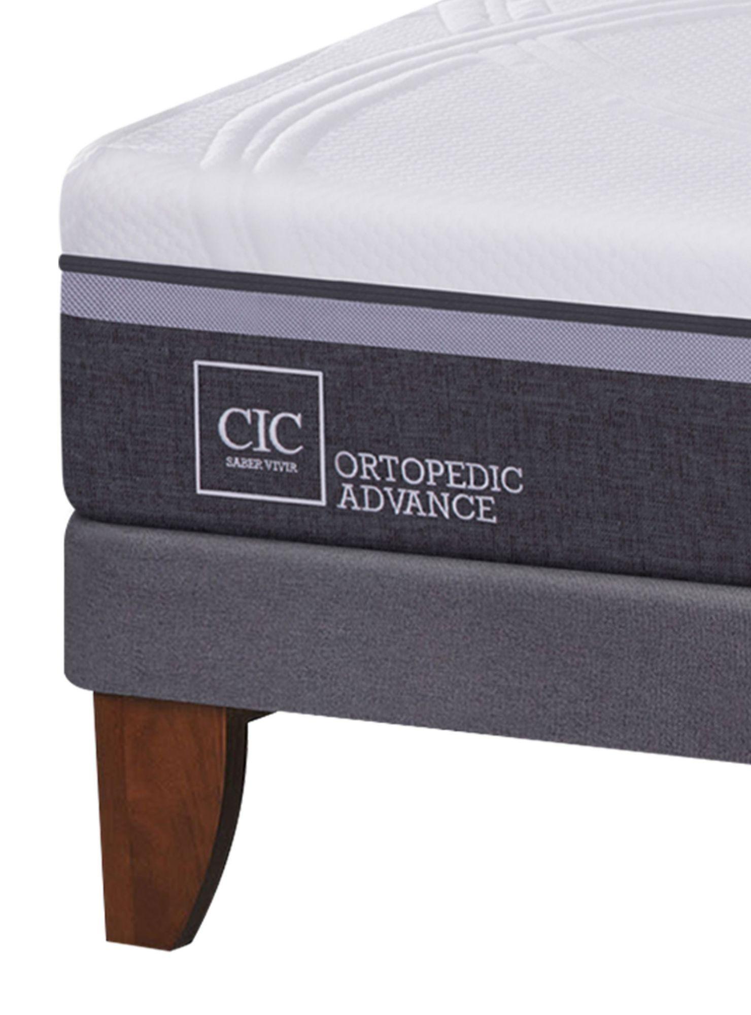 Cama Europea Ortopedic Advance 2 Plazas Base Normal + Set Muebles Enio-2
