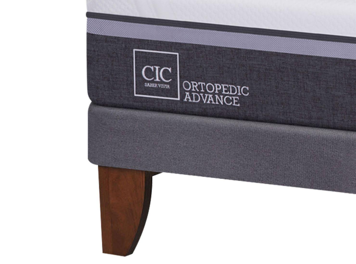Cama Europea Ortopedic Advance 2 Plazas Base Normal + Set Muebles Milán + Almohadas + Plumón-2