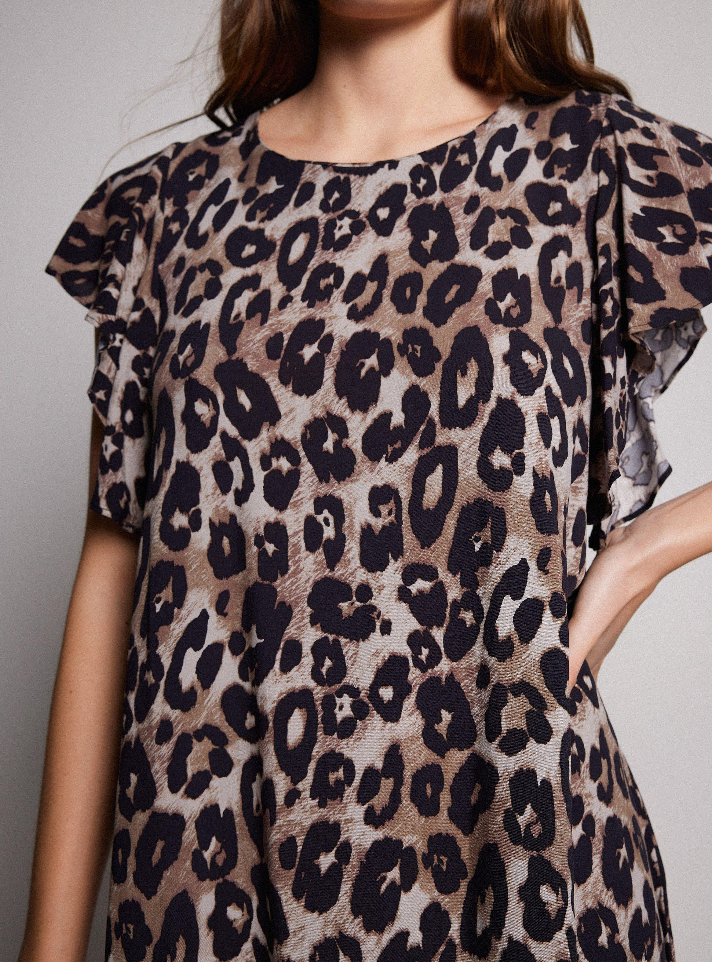 Vestido Corto Fluido Manga Vuelos-3