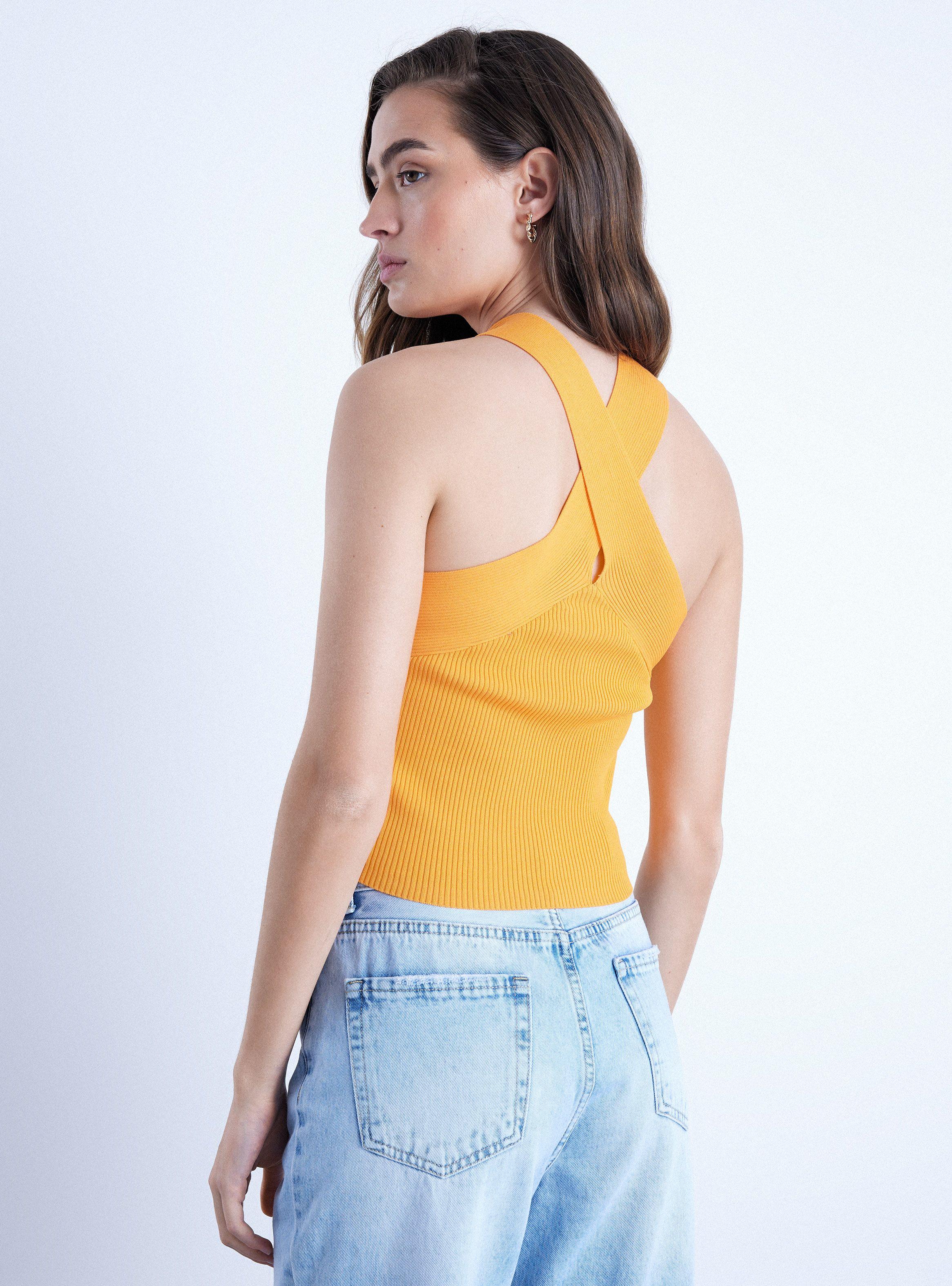 Polera Crop Top Tejido-1