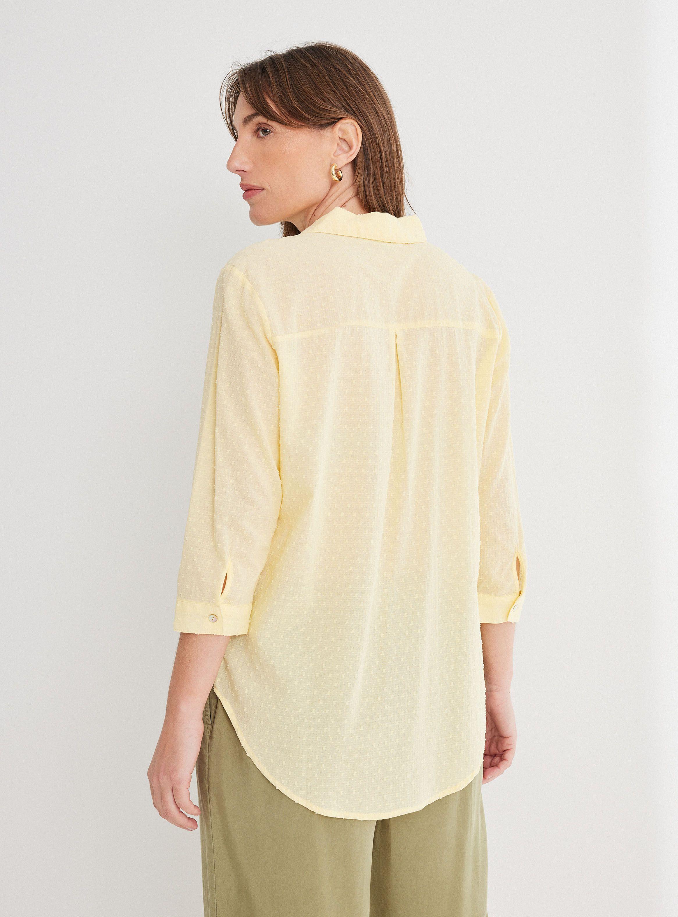 Blusa Camisa Fantasía Basta Redondeada Más Larga en Espalda-1