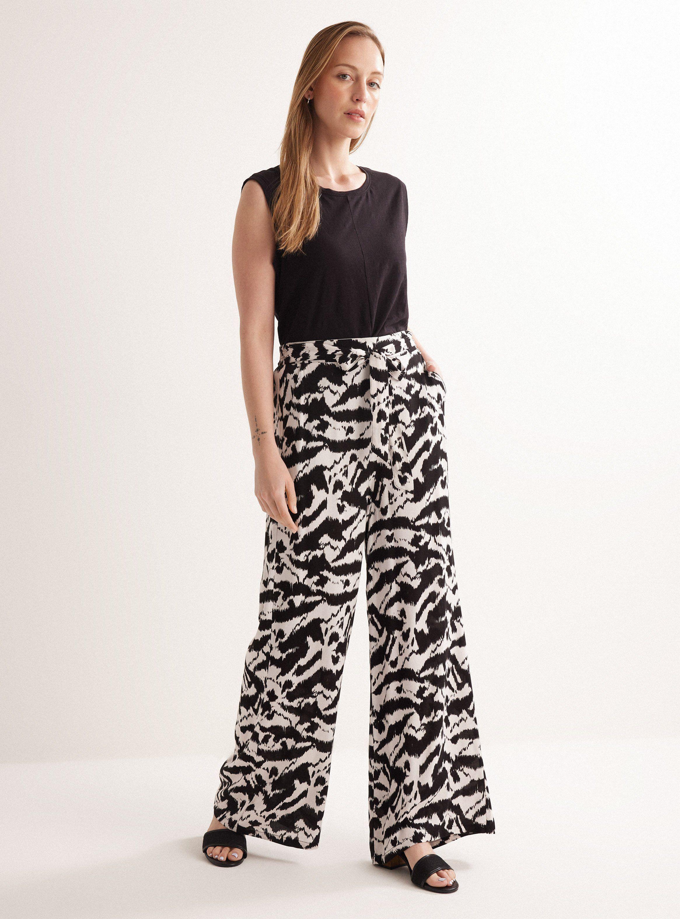 Pantalón Palazzo con Amarra Decorativa en Cintura-4
